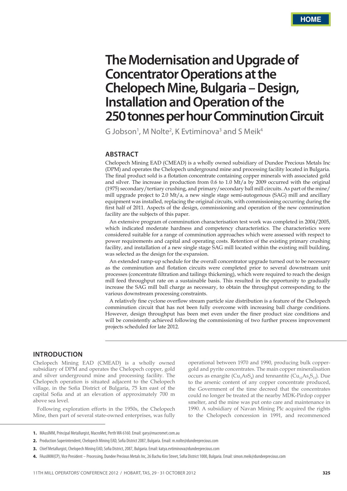 First page of Jobson
