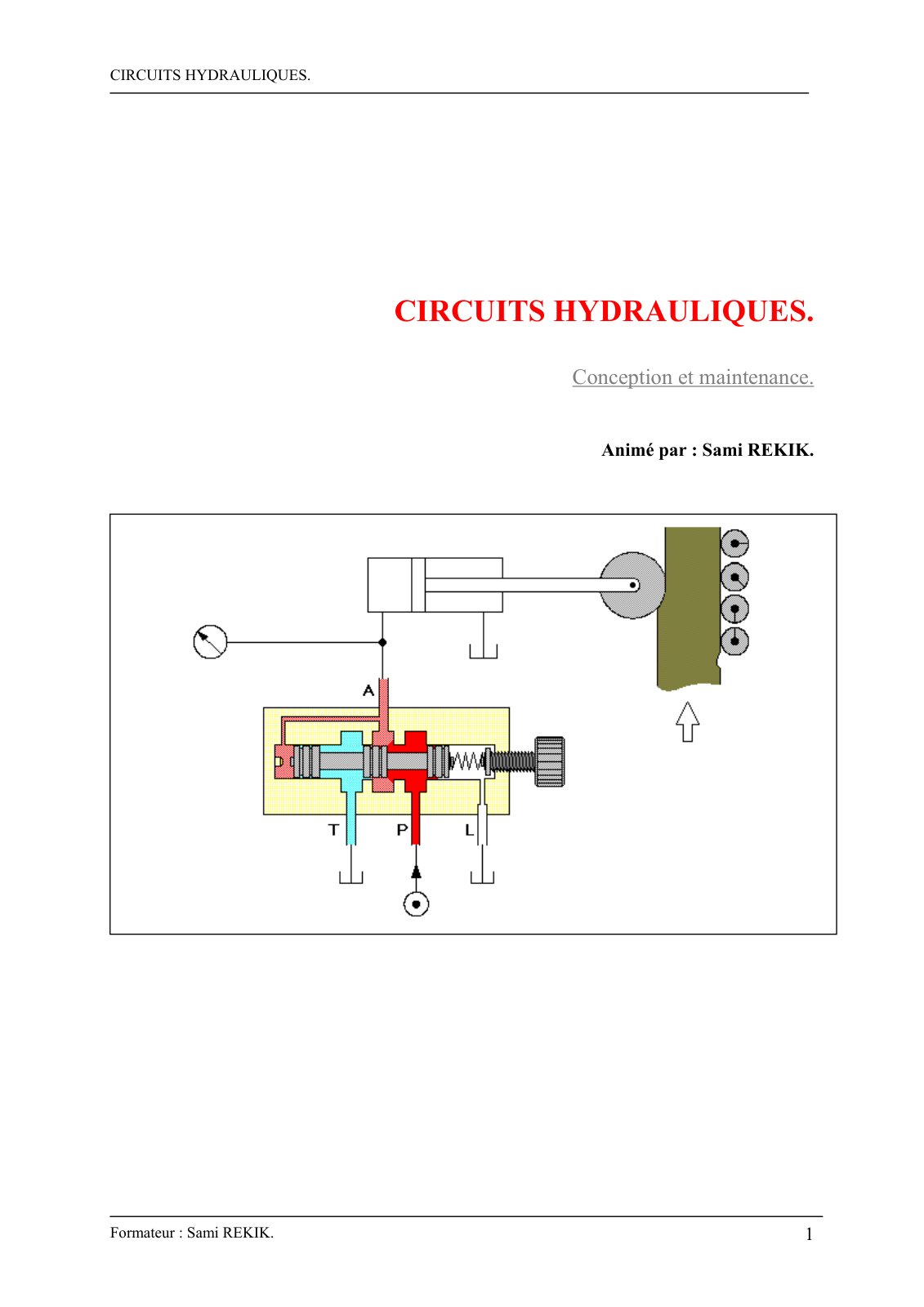 First page of CIRCUITS HYDRAULIQUES.