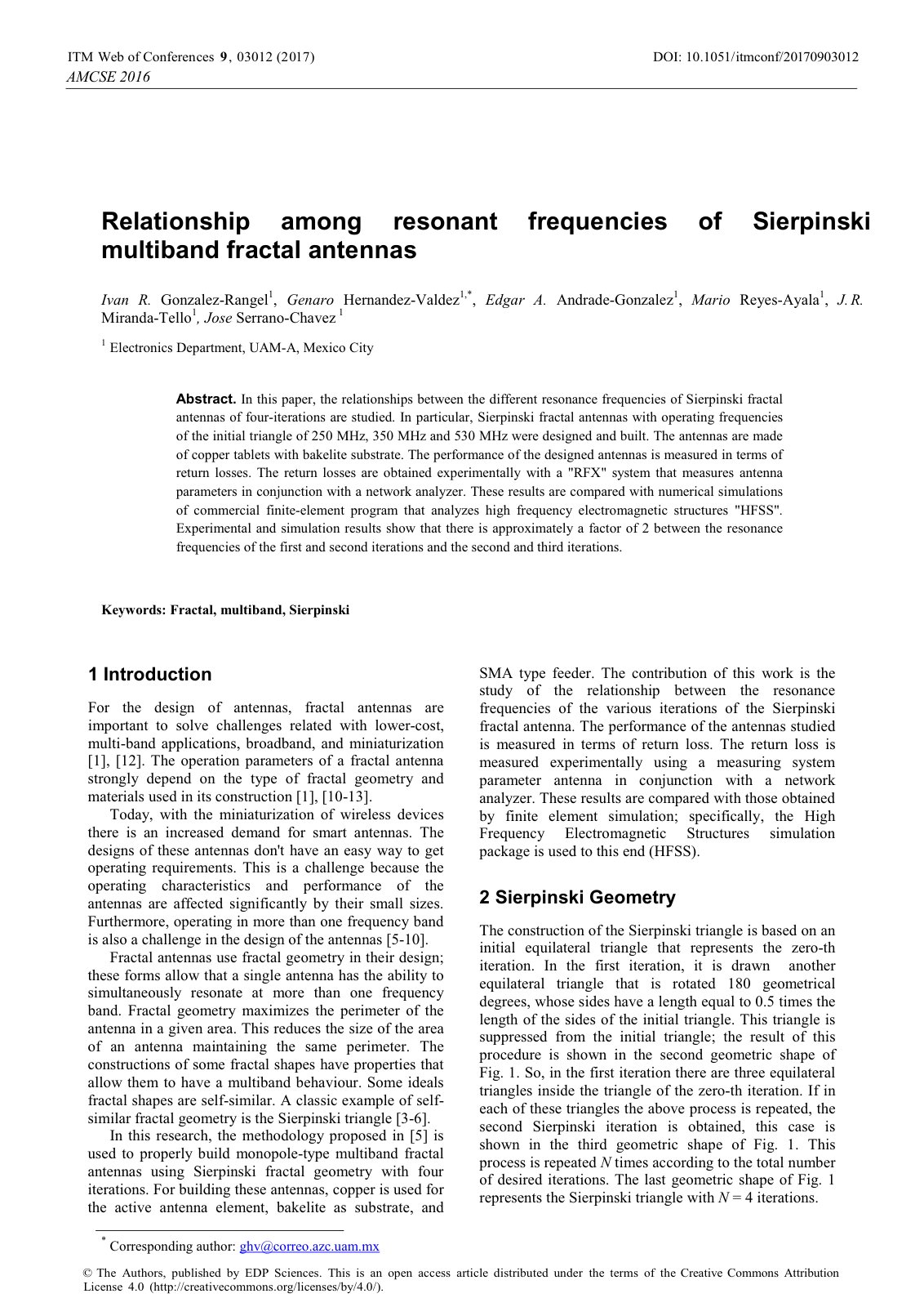 First page of Relationship among resonant frequencies