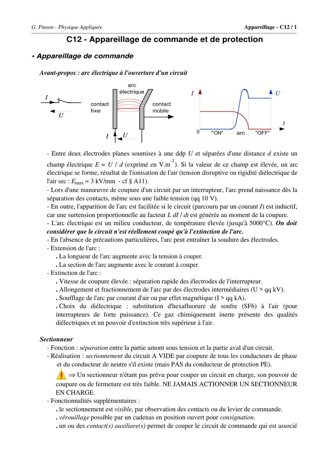First page of appareillage