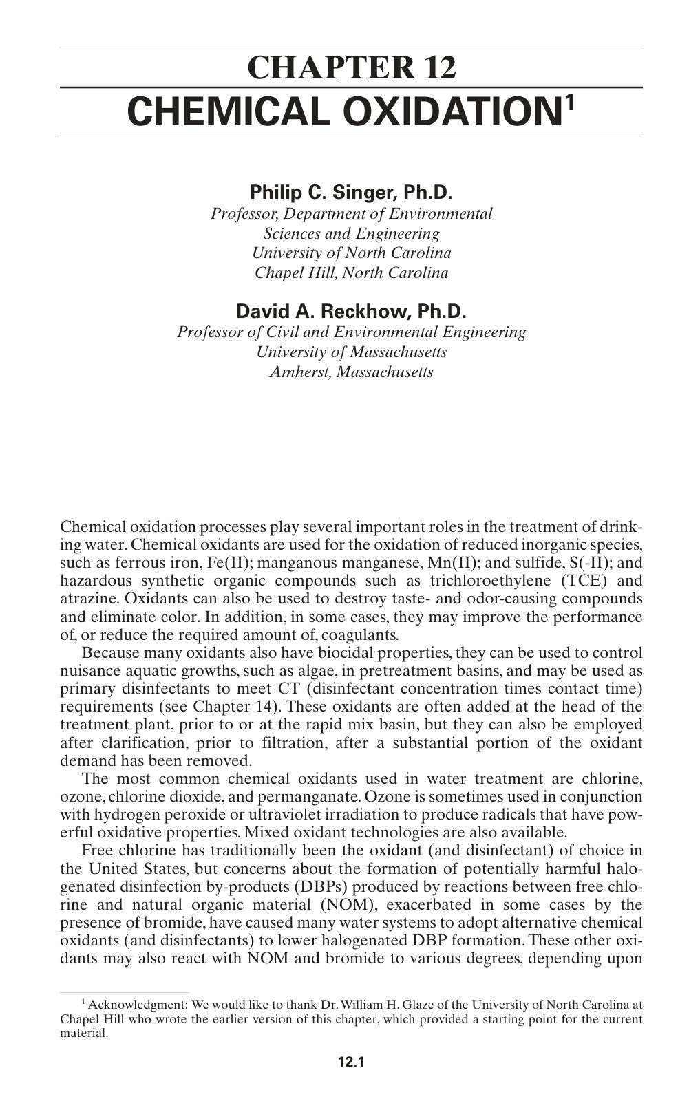 First page of CHEMICAL OXIDATION1