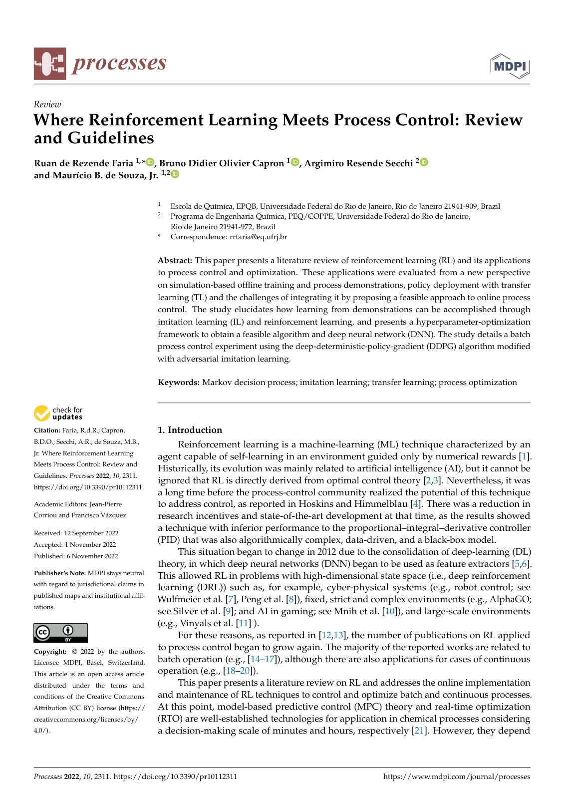 First page of Where Reinforcement Learning Meets Proce