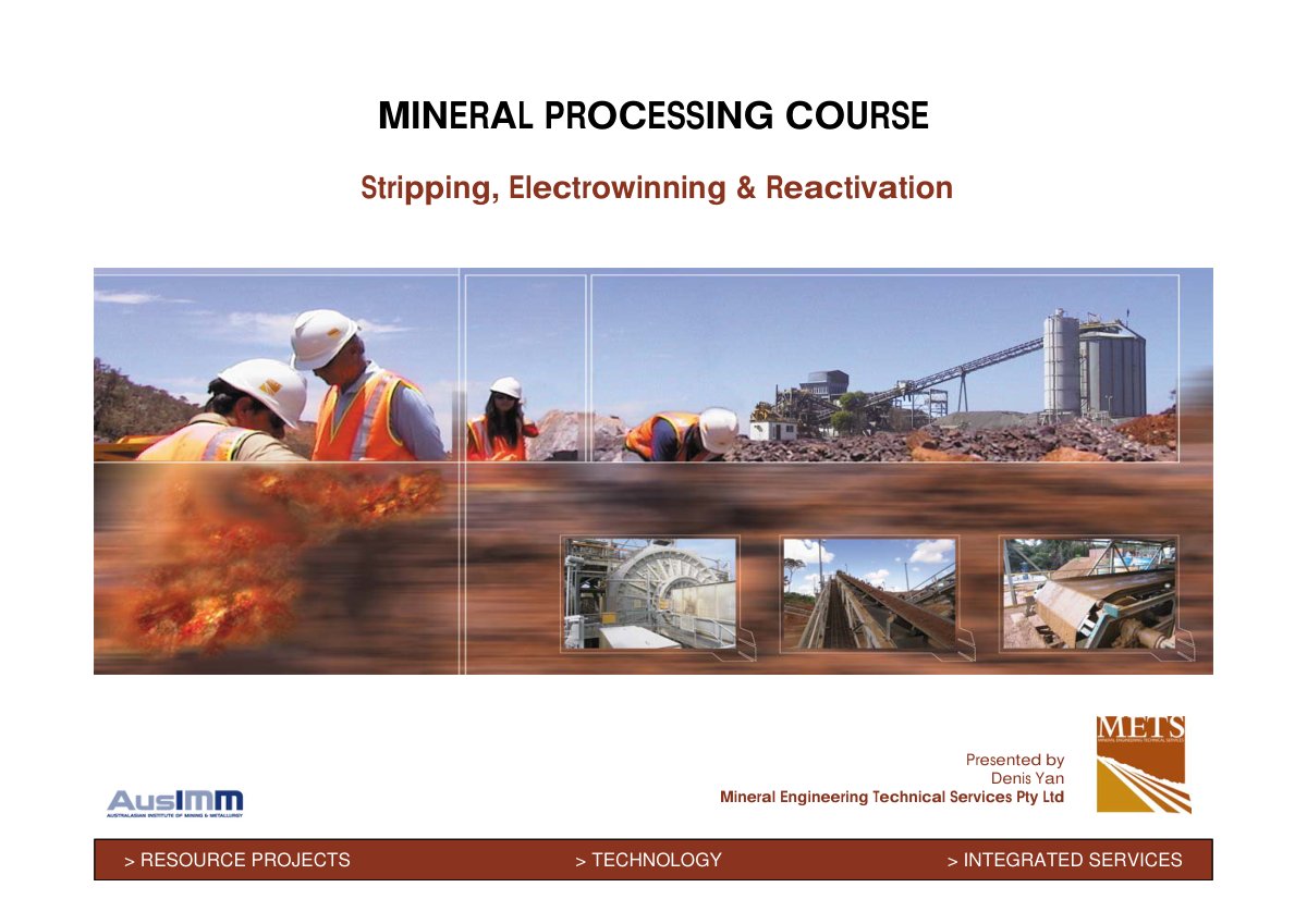 First page of 5 MP Stripping and regeneration