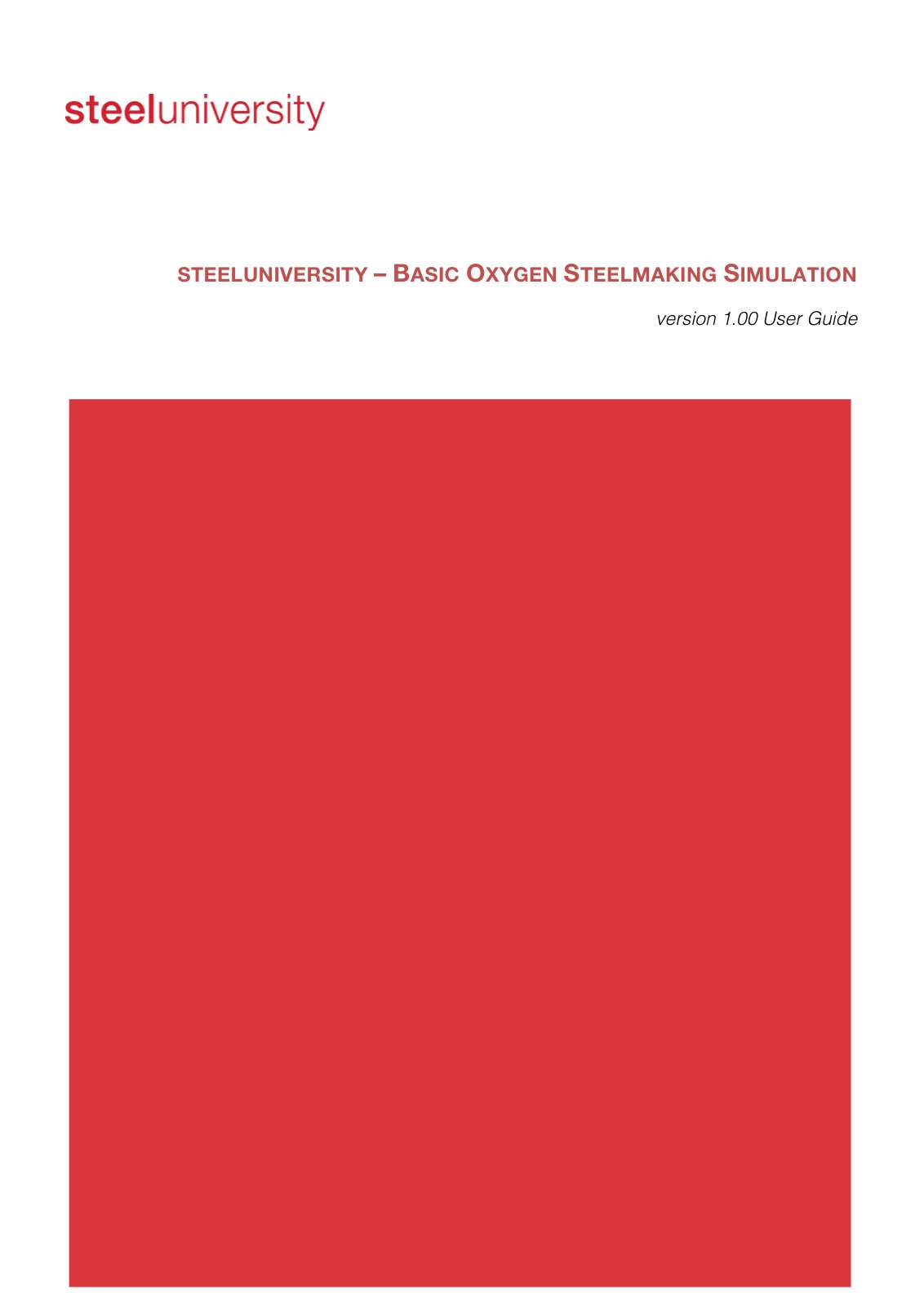 First page of STEELUNIVERSITY BASIC OXYGEN STEELMAKING