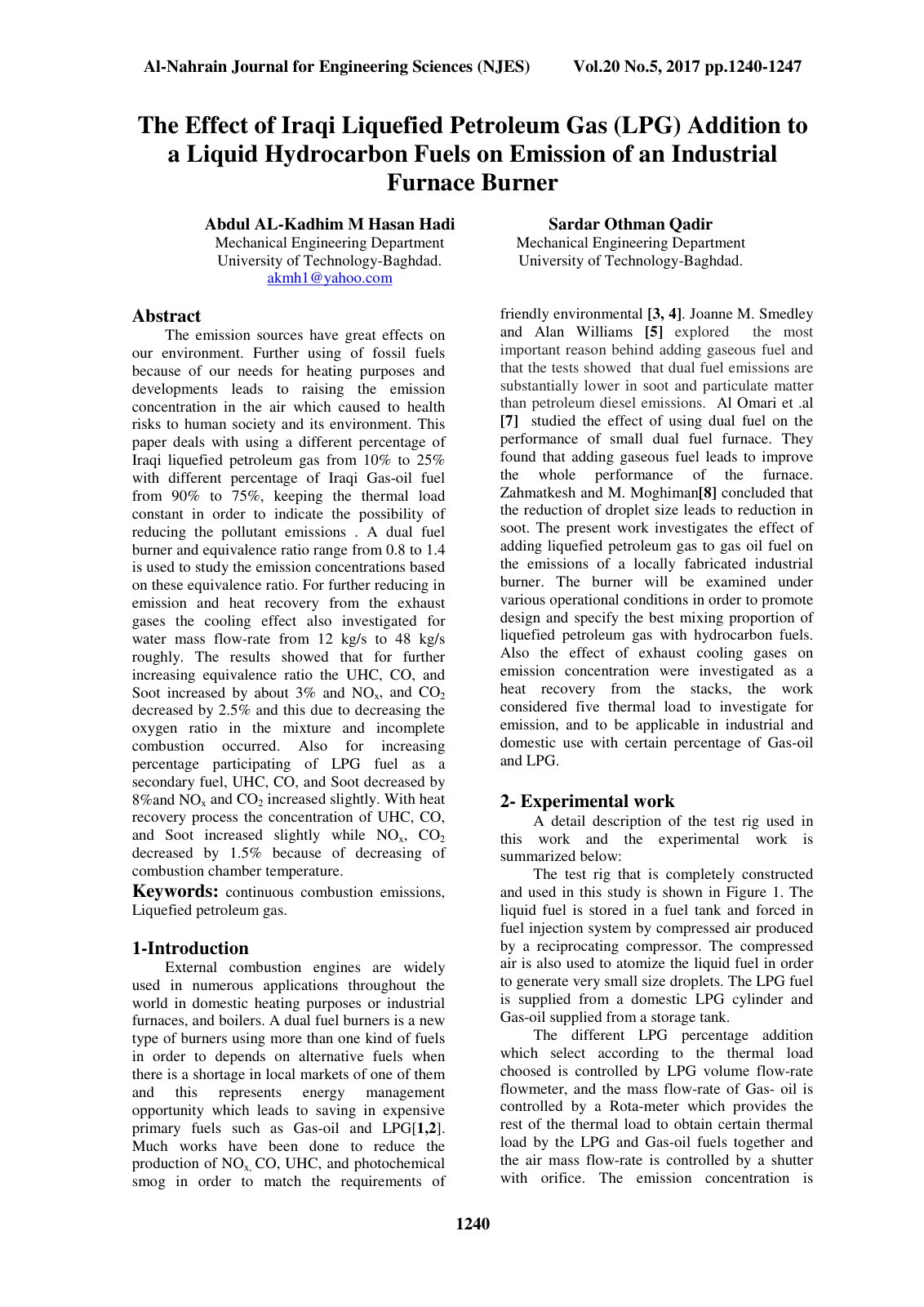 First page of The Effect of Iraqi Liquefied Petroleum