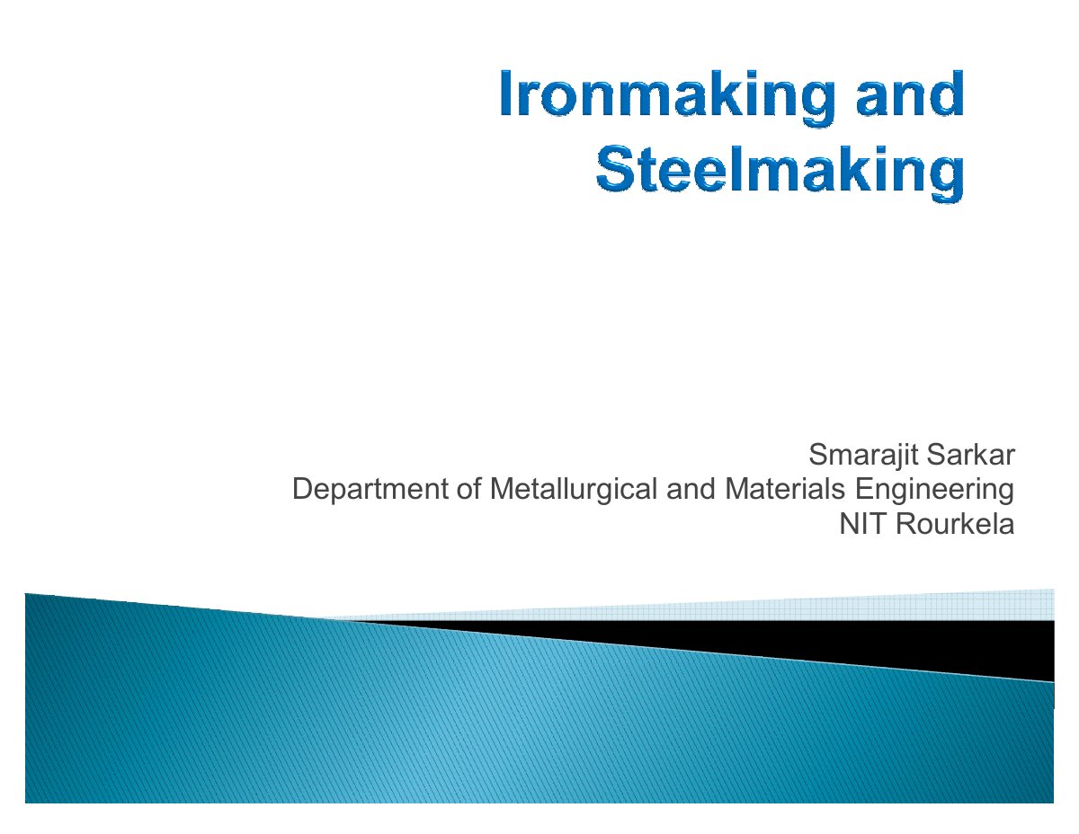 First page of 49208868 Iron and Steel Making