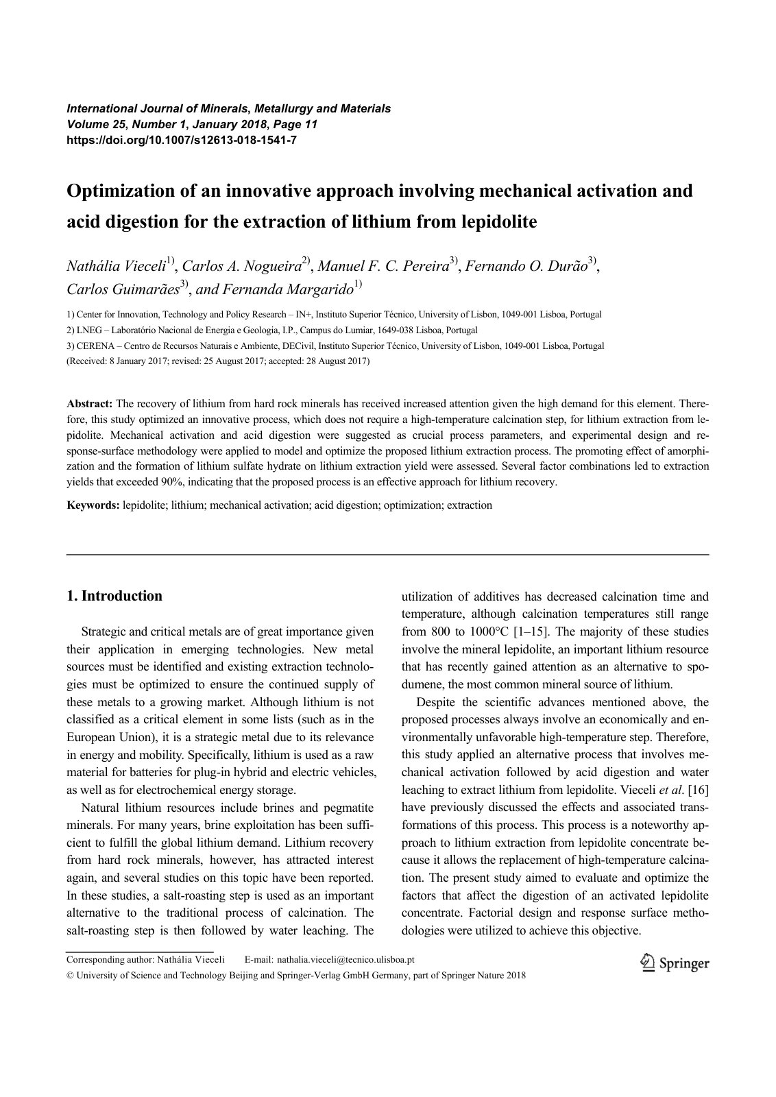First page of Optimization of an innovative approach i
