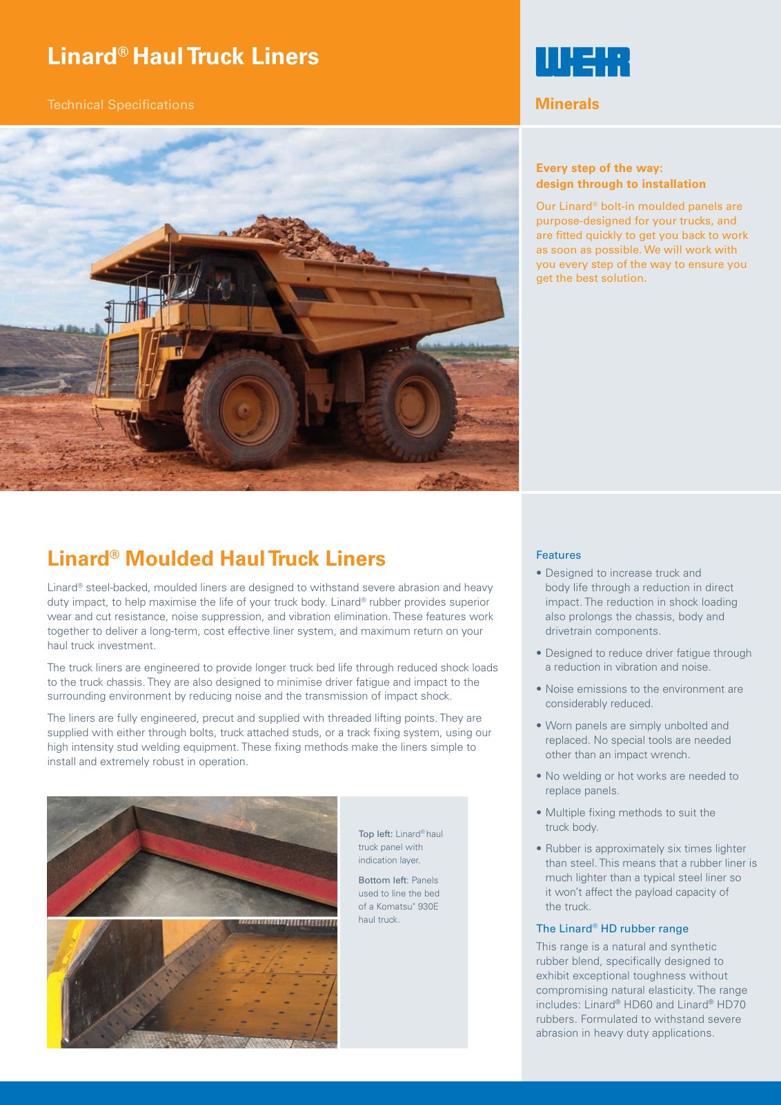 First page of AU0751 Linard Truck Liner Spec Sheet 20170817 PREVIEW