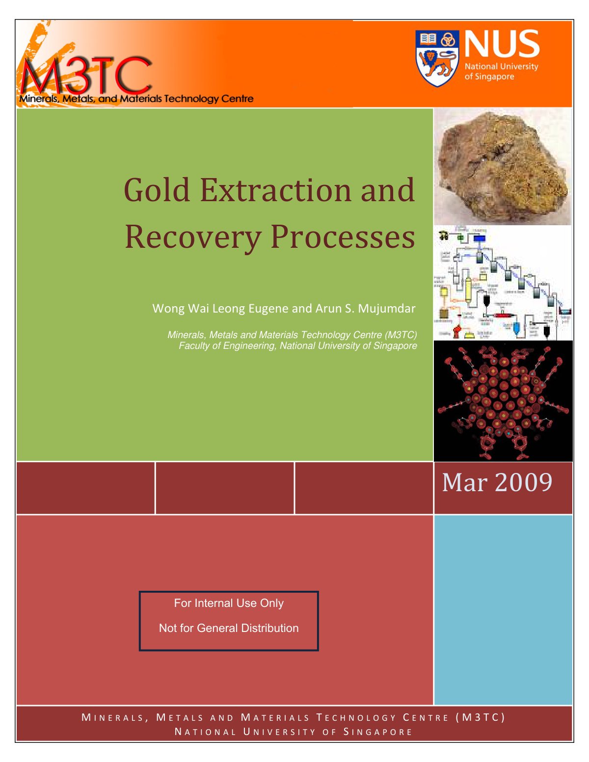 First page of Gold Extraction and Recovery Processes