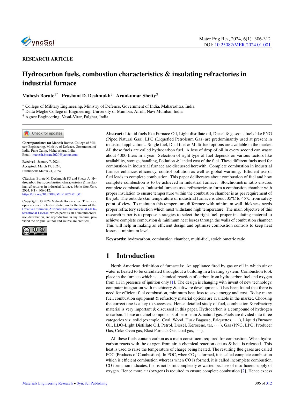First page of Hydrocarbon fuels combustion characteris