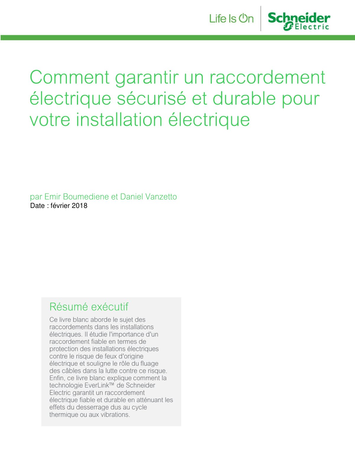 First page of raccordements electriques