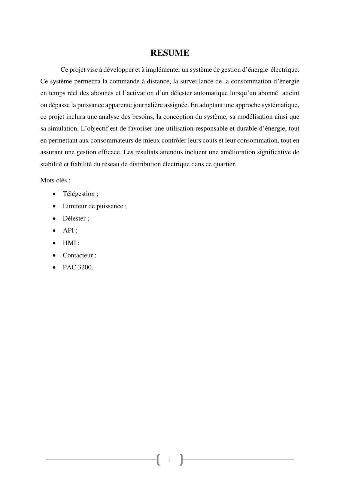 First page of MEMOIRE ELIEL FIN