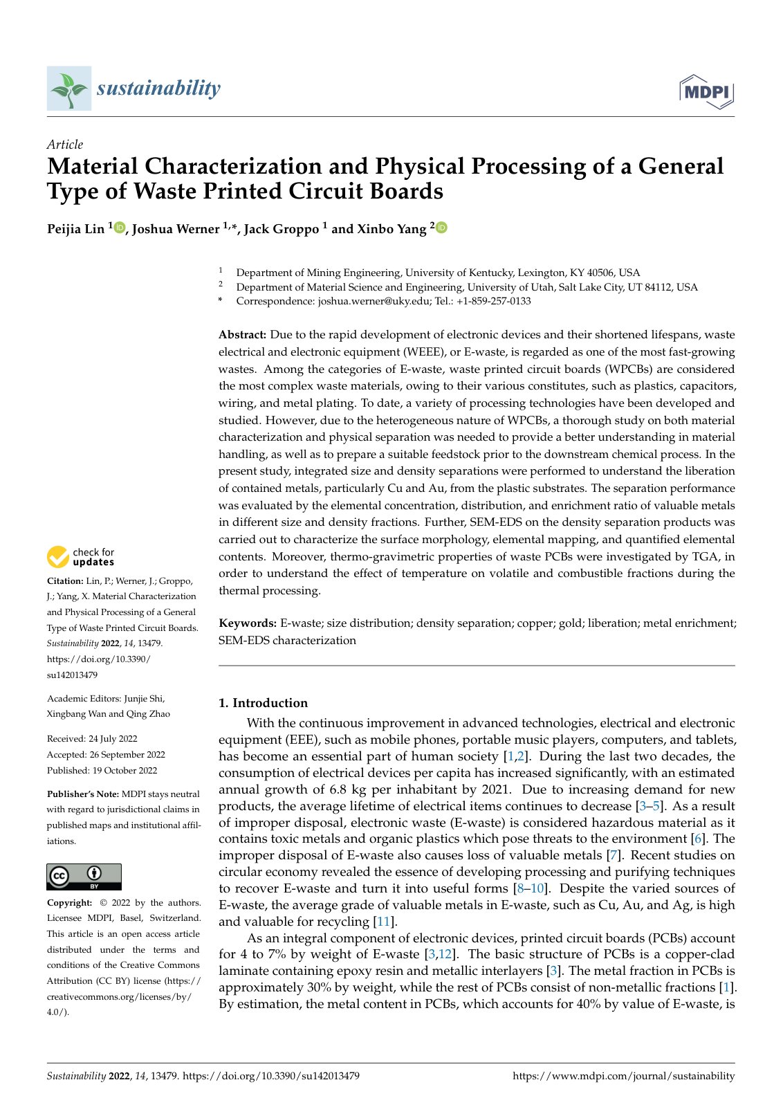 First page of Material Characterization and Physical P