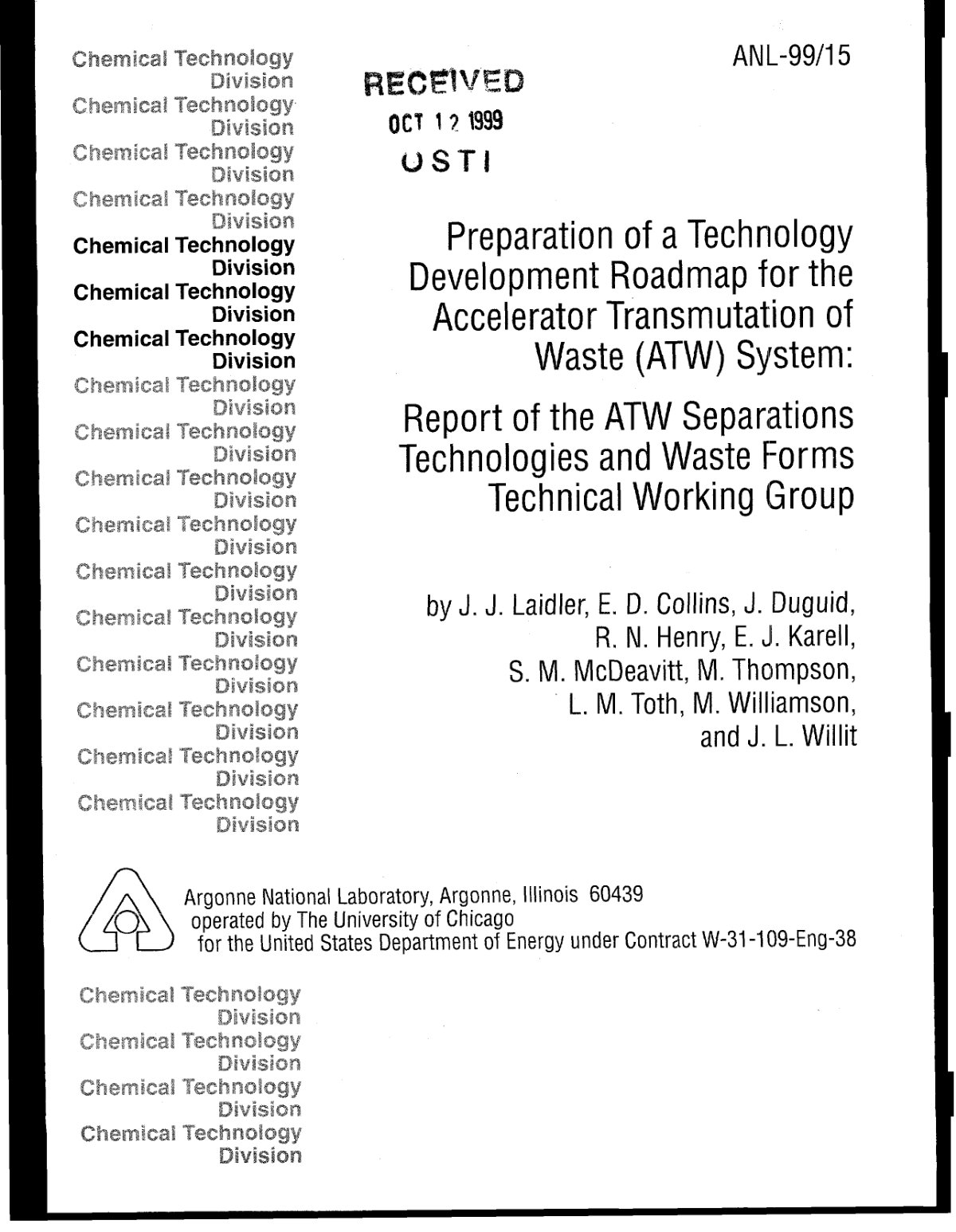 First page of Preparation of a technology development