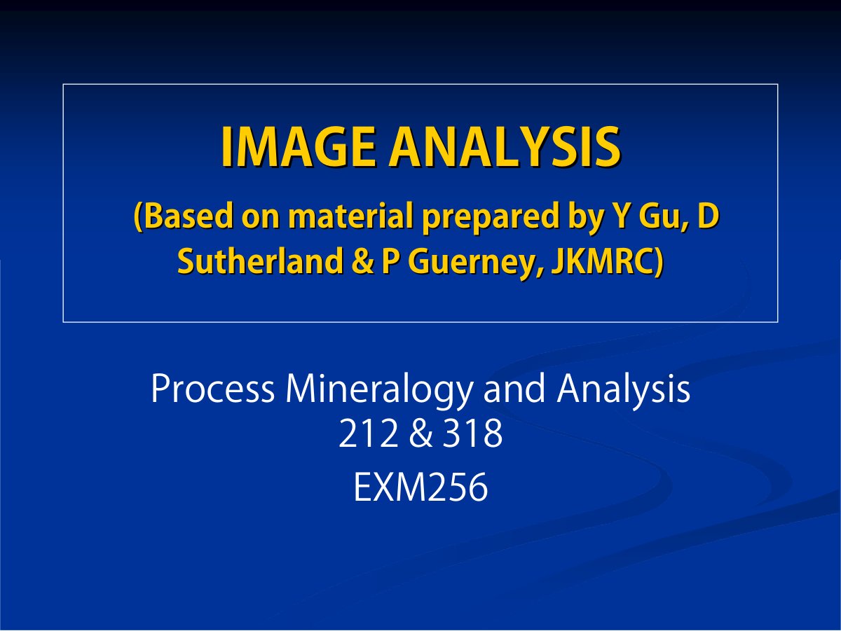 First page of 11 & 12. IMAGE ANALYSIS   Slides