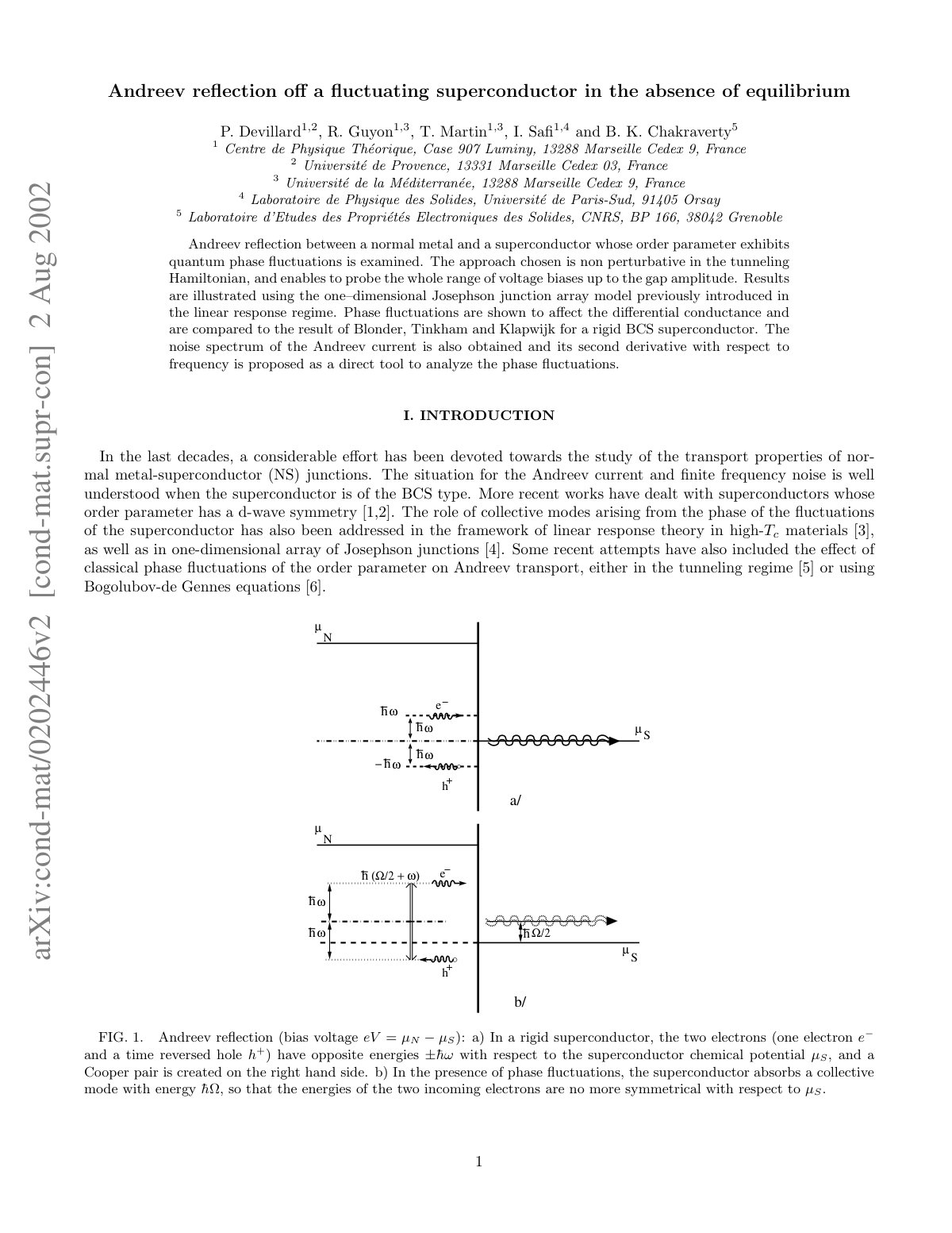 First page of Andreev reflection off a fluctuating sup