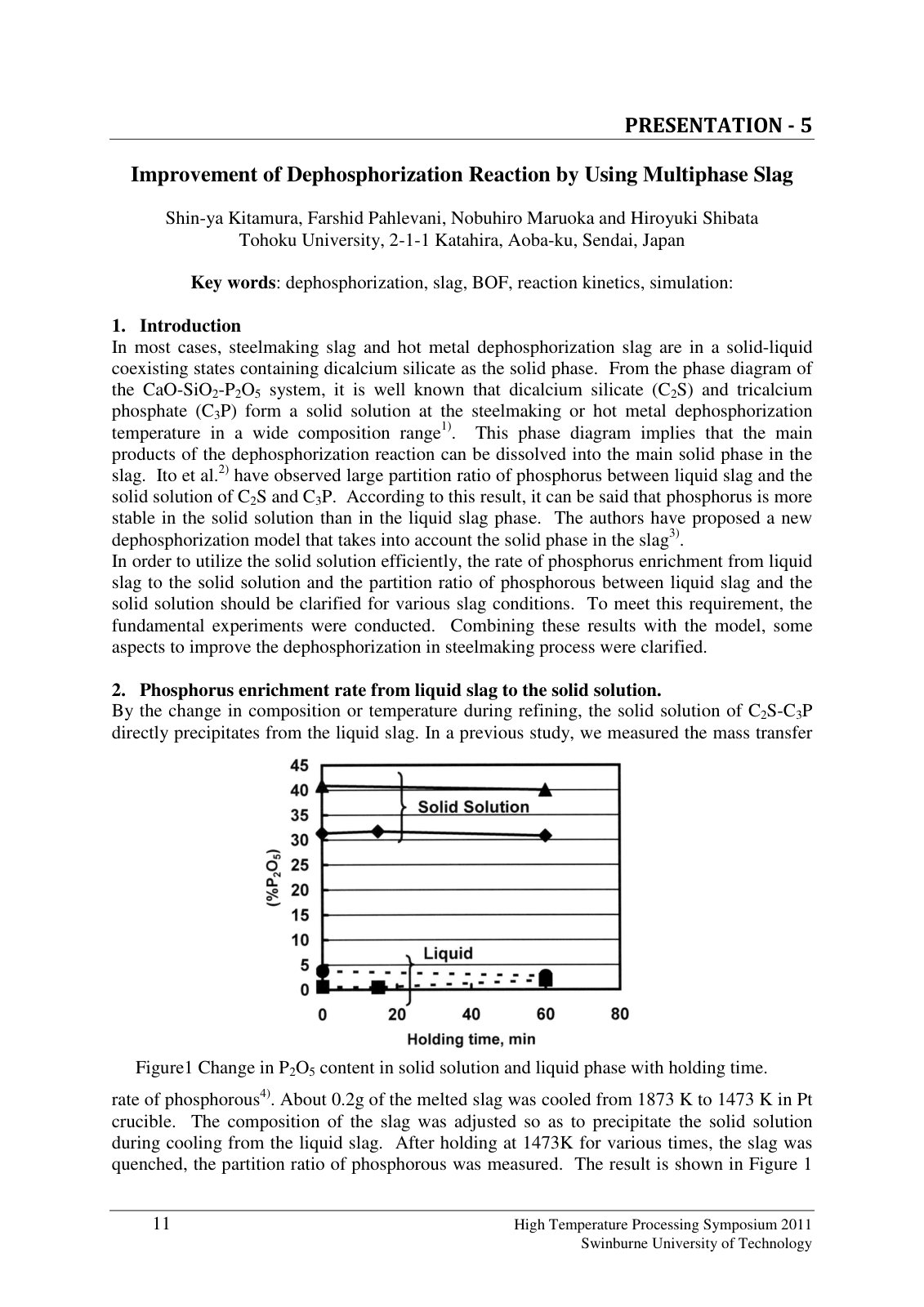 First page of Improvement of Dephosphorization Reaction by Using Multiphase Slag