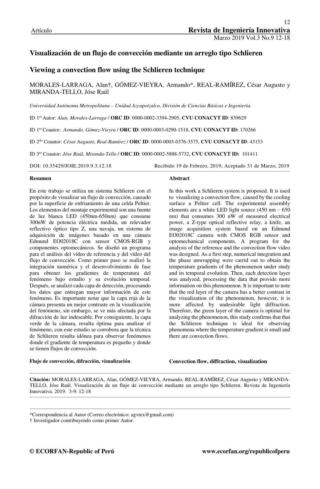First page of Visualizacion de un flujo de conveccion