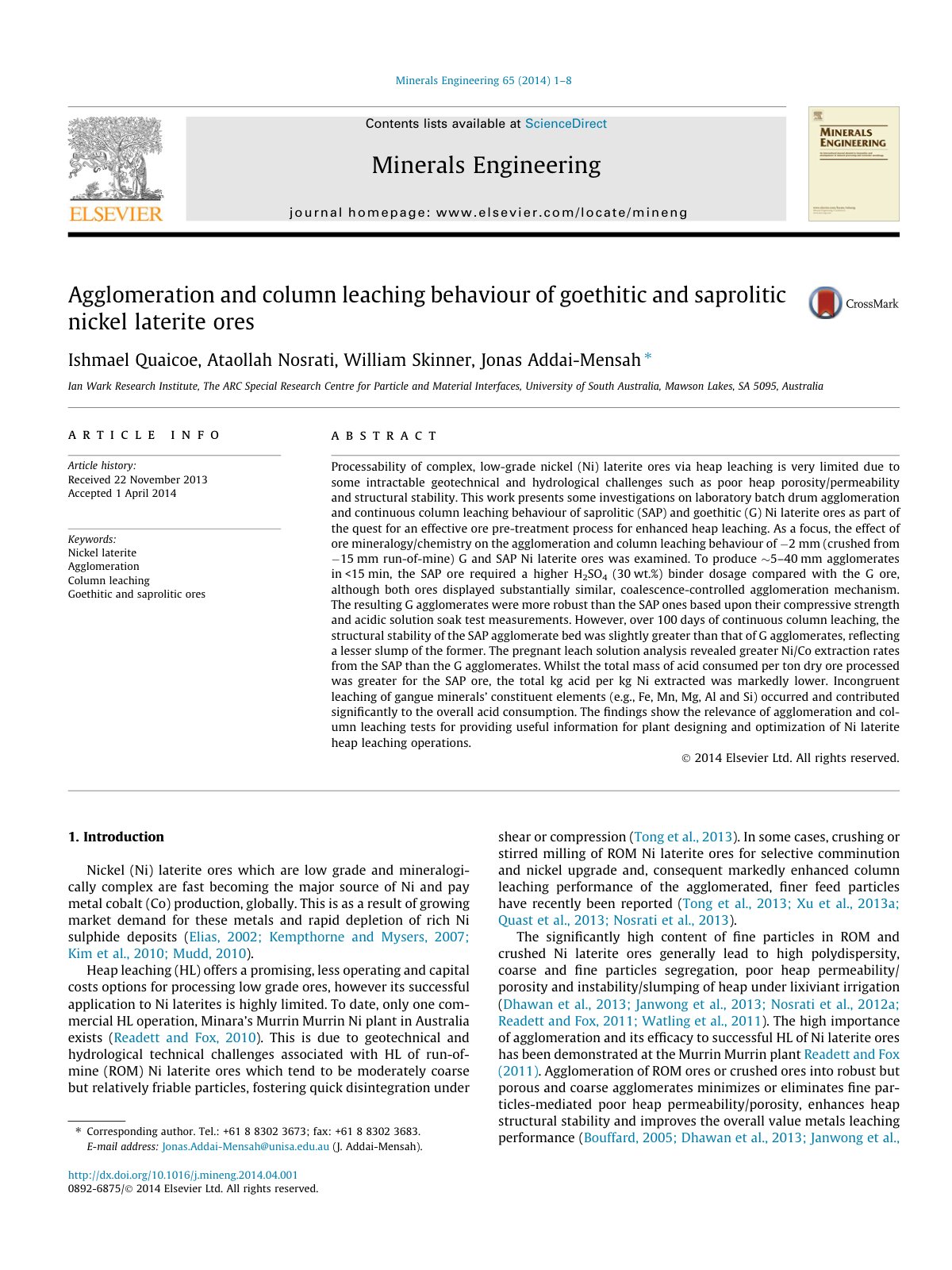 First page of Agglomeration and column leaching behavi (1)