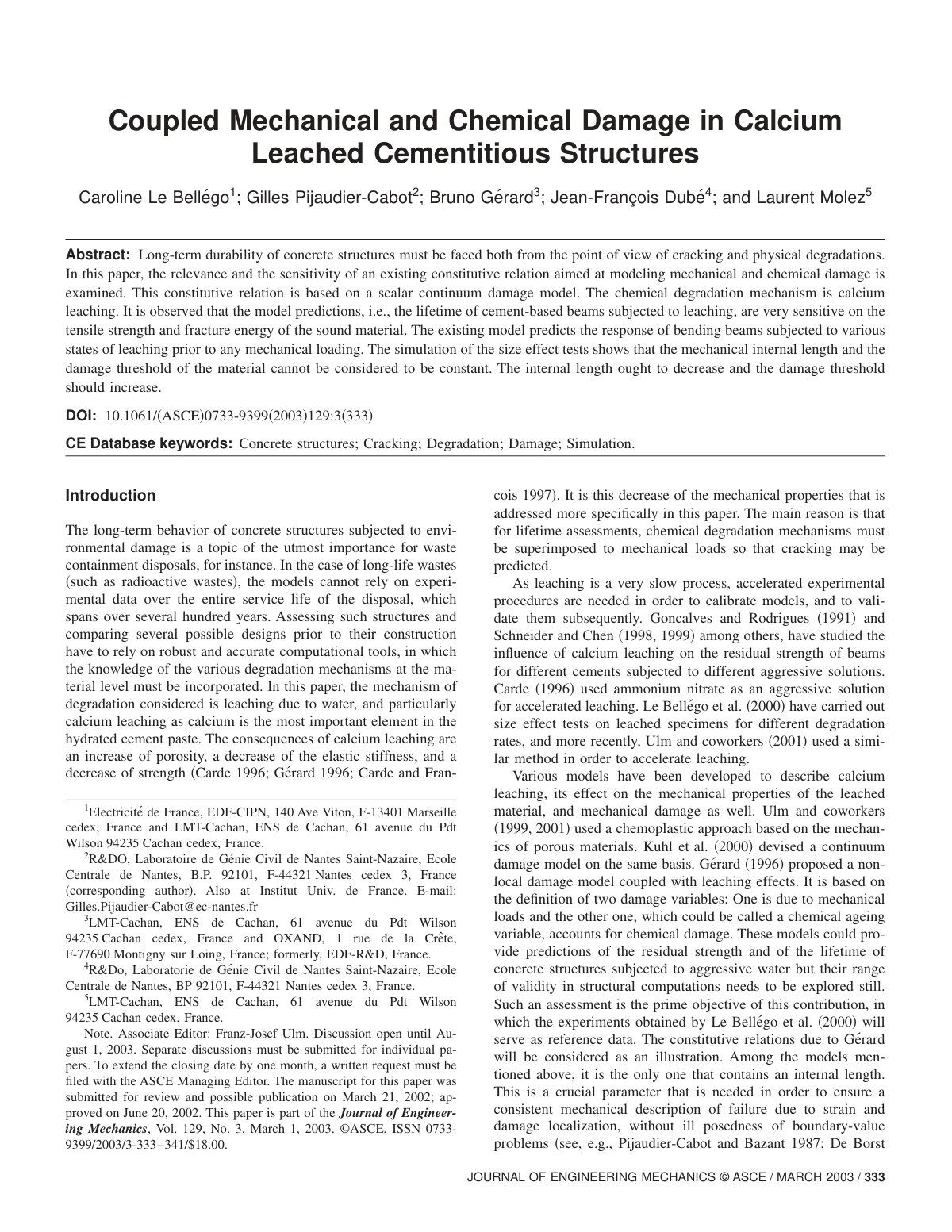 First page of Coupled Mechanical and Chemical Damage i