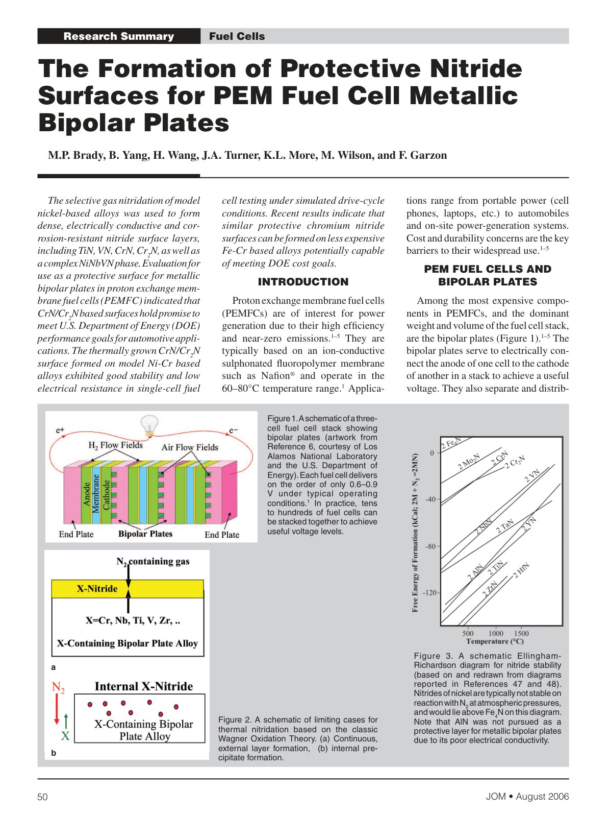 First page of The Formation of Protective Nitride Surfaces for PEM Fuel Cell Metallic Bipolar Plates