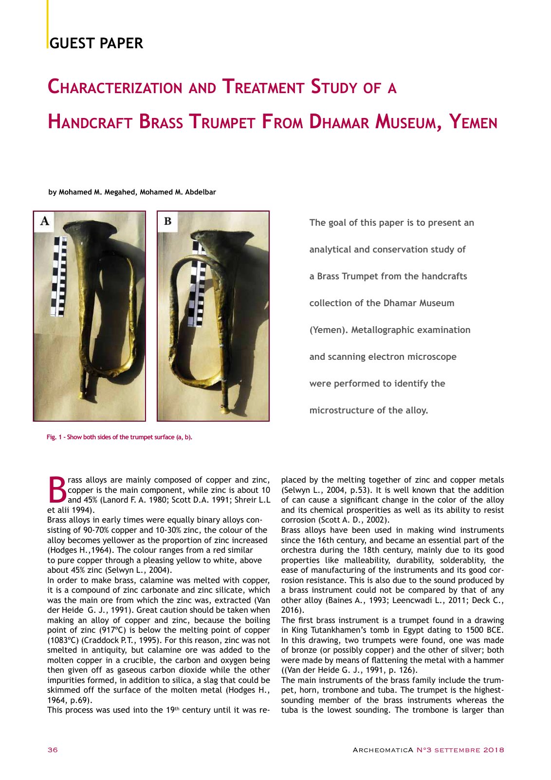 First page of Characterization and Treatment Study of