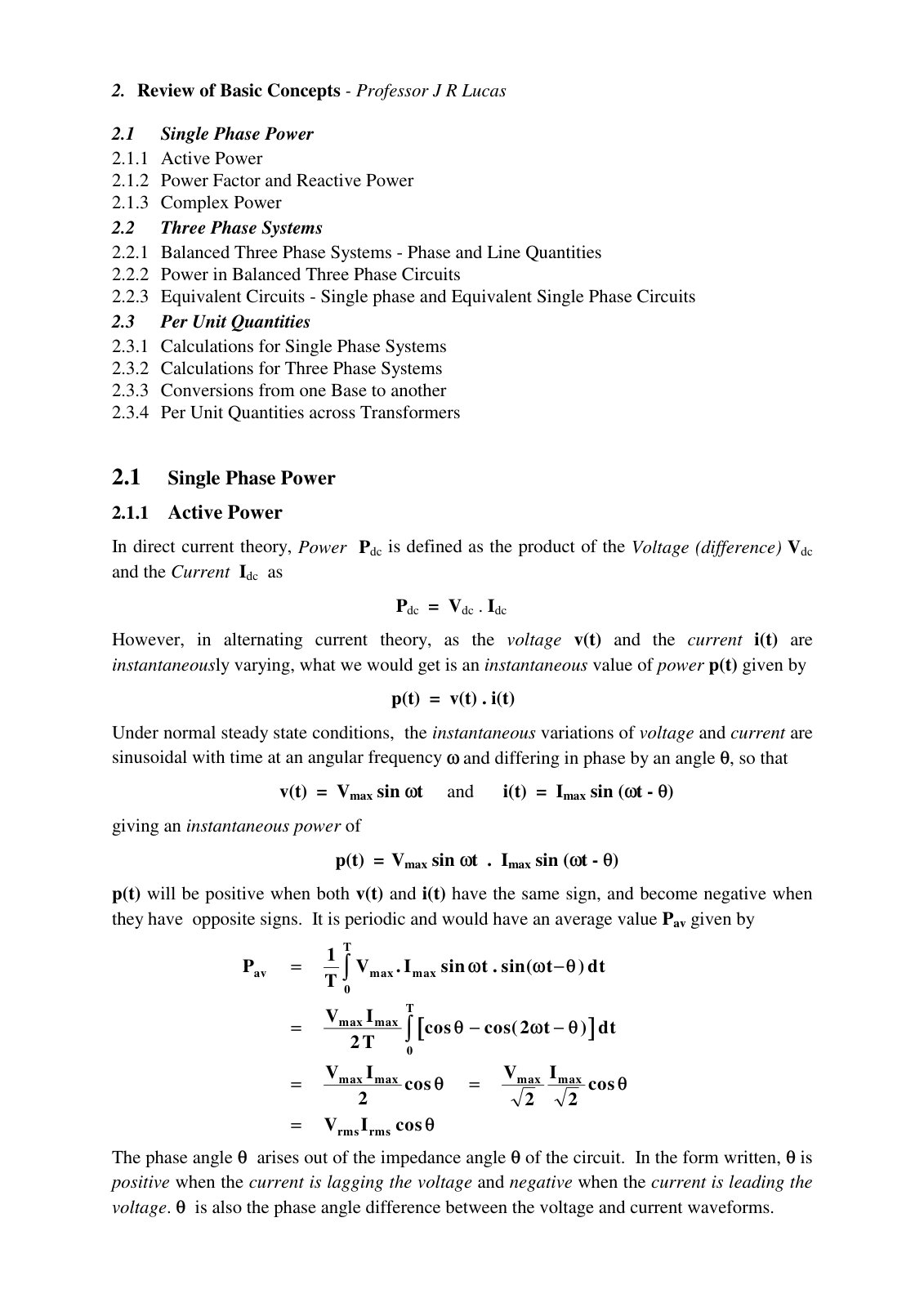 First page of Review of Basic Concepts