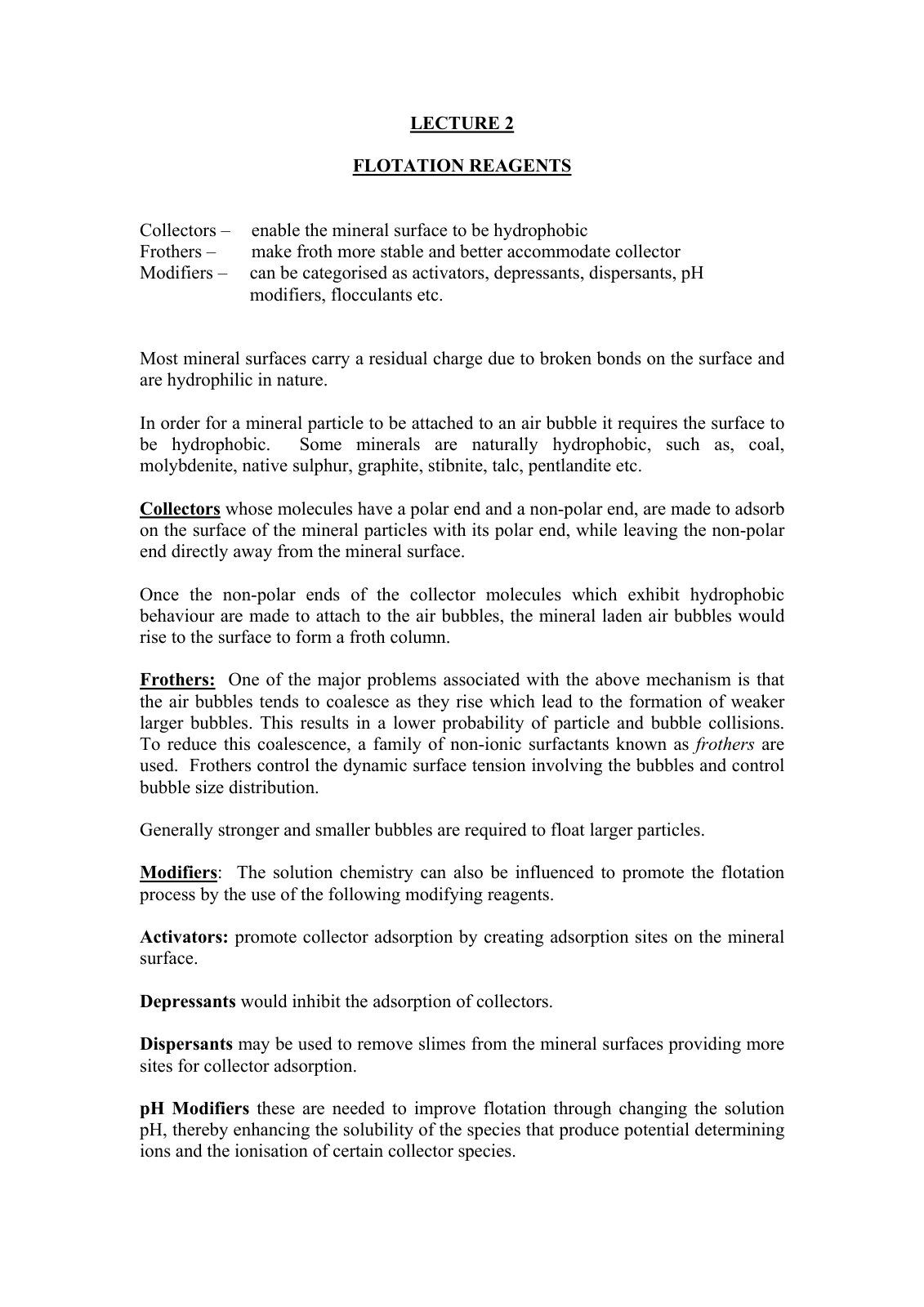 First page of L2   Reagents
