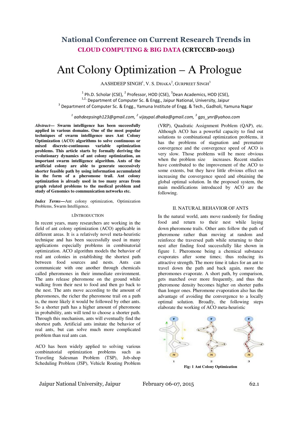 First page of Ant Colony Optimization A Prologue