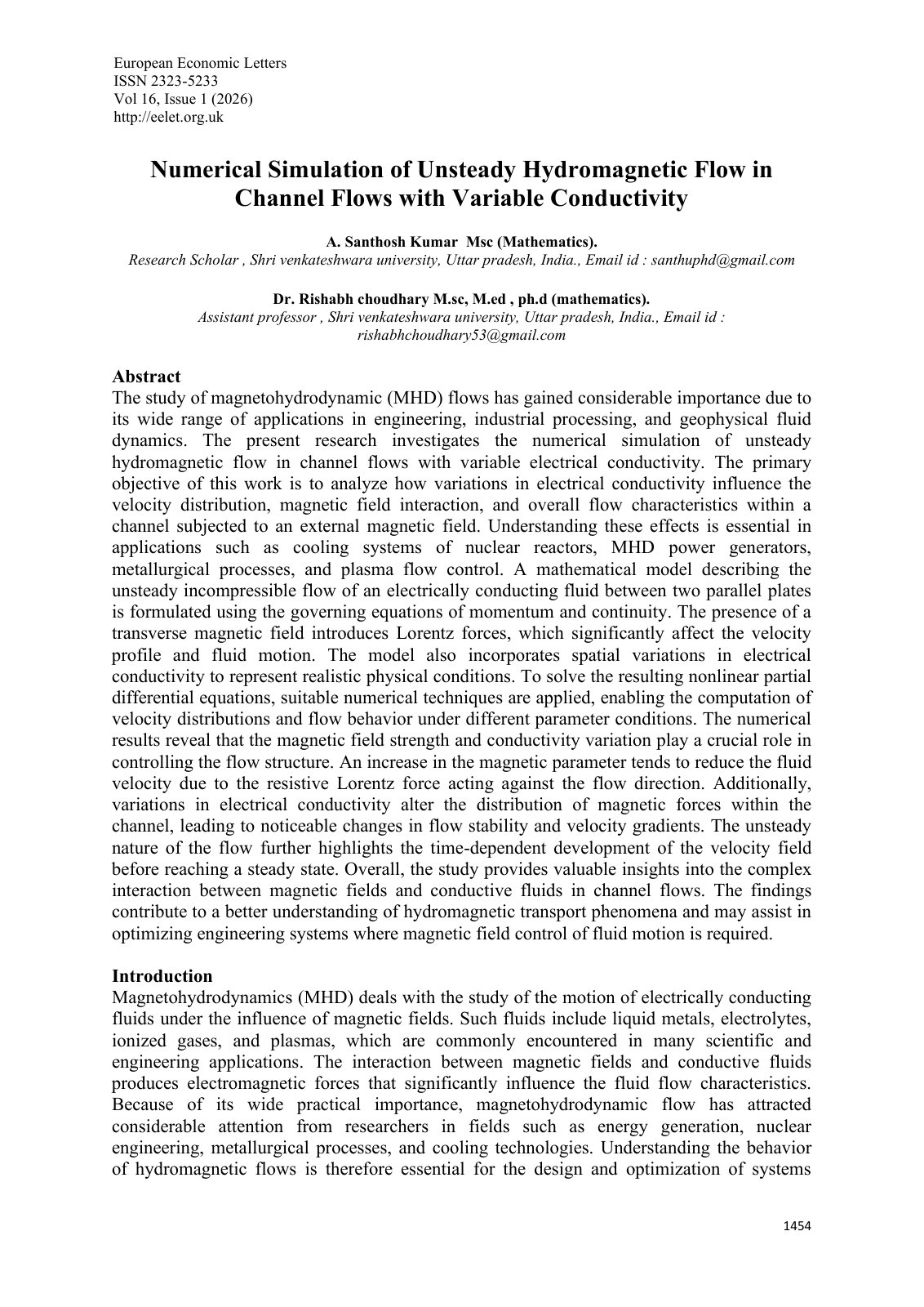 First page of Numerical Simulation of Unsteady Hydroma
