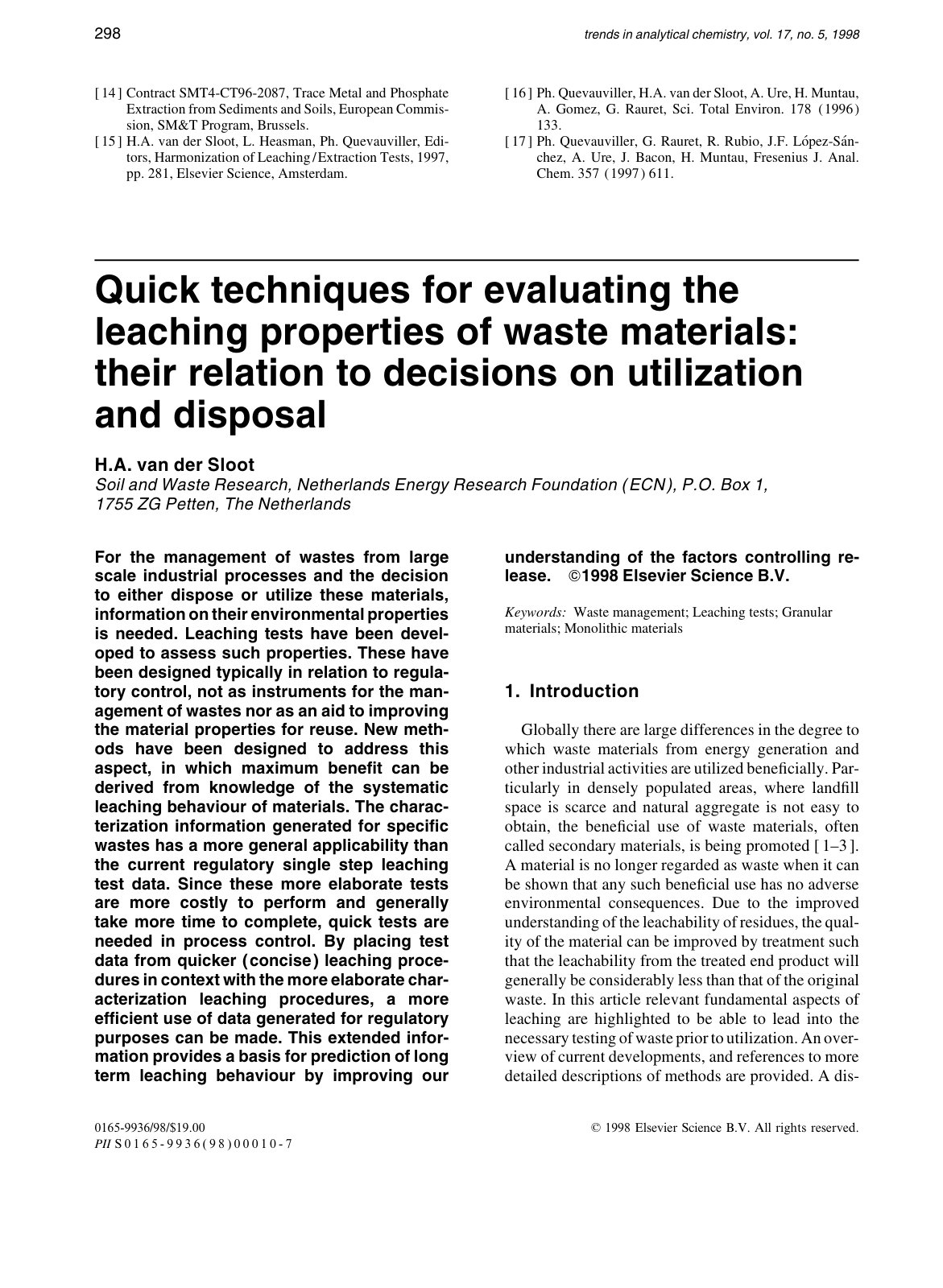 First page of Quick techniques for evaluating the leac