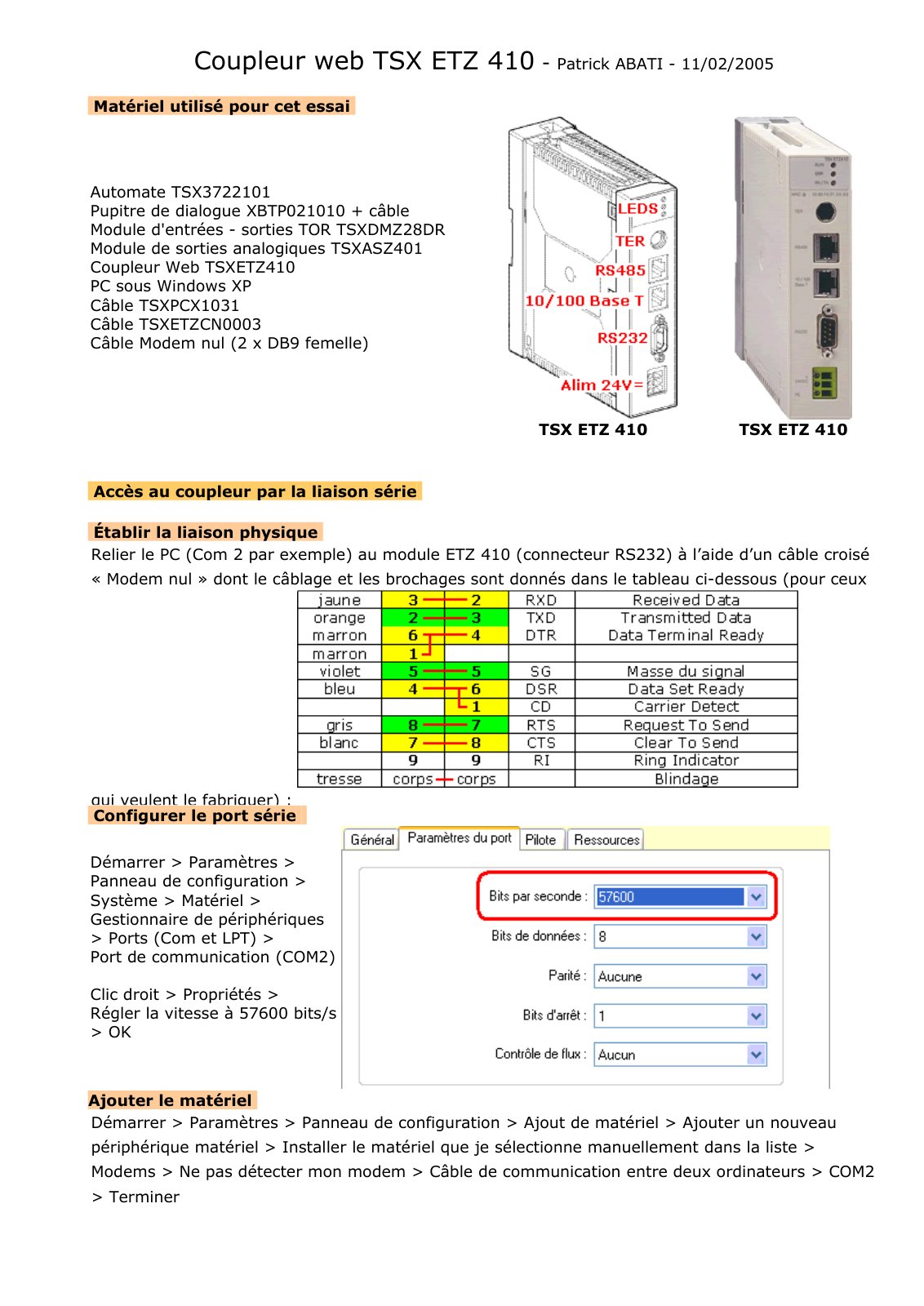 First page of tsx etz 410