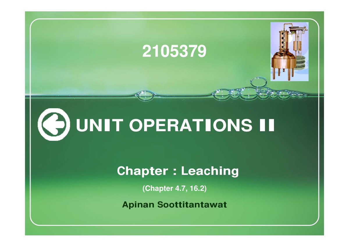 First page of Chapter 4 16 (Leaching)