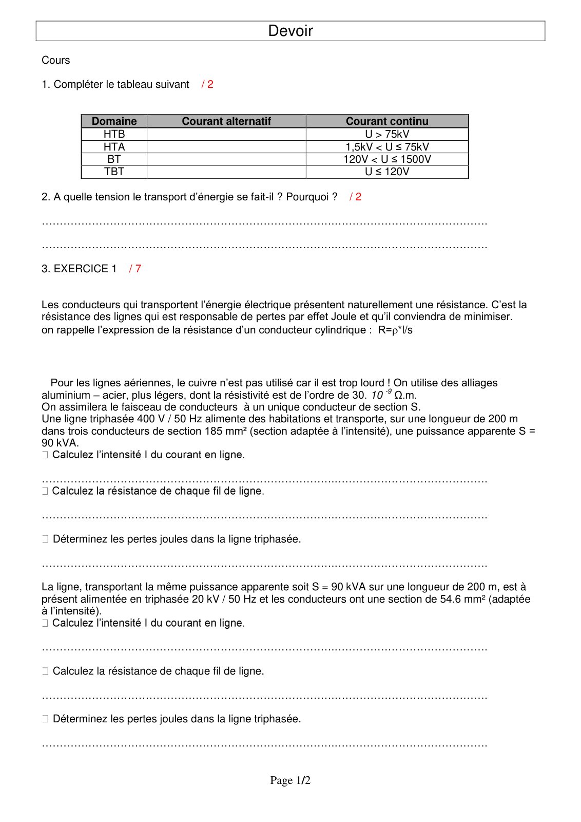 First page of controle
