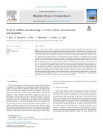 First page of Steels in additive manufacturing: A review of their microstructure and properties