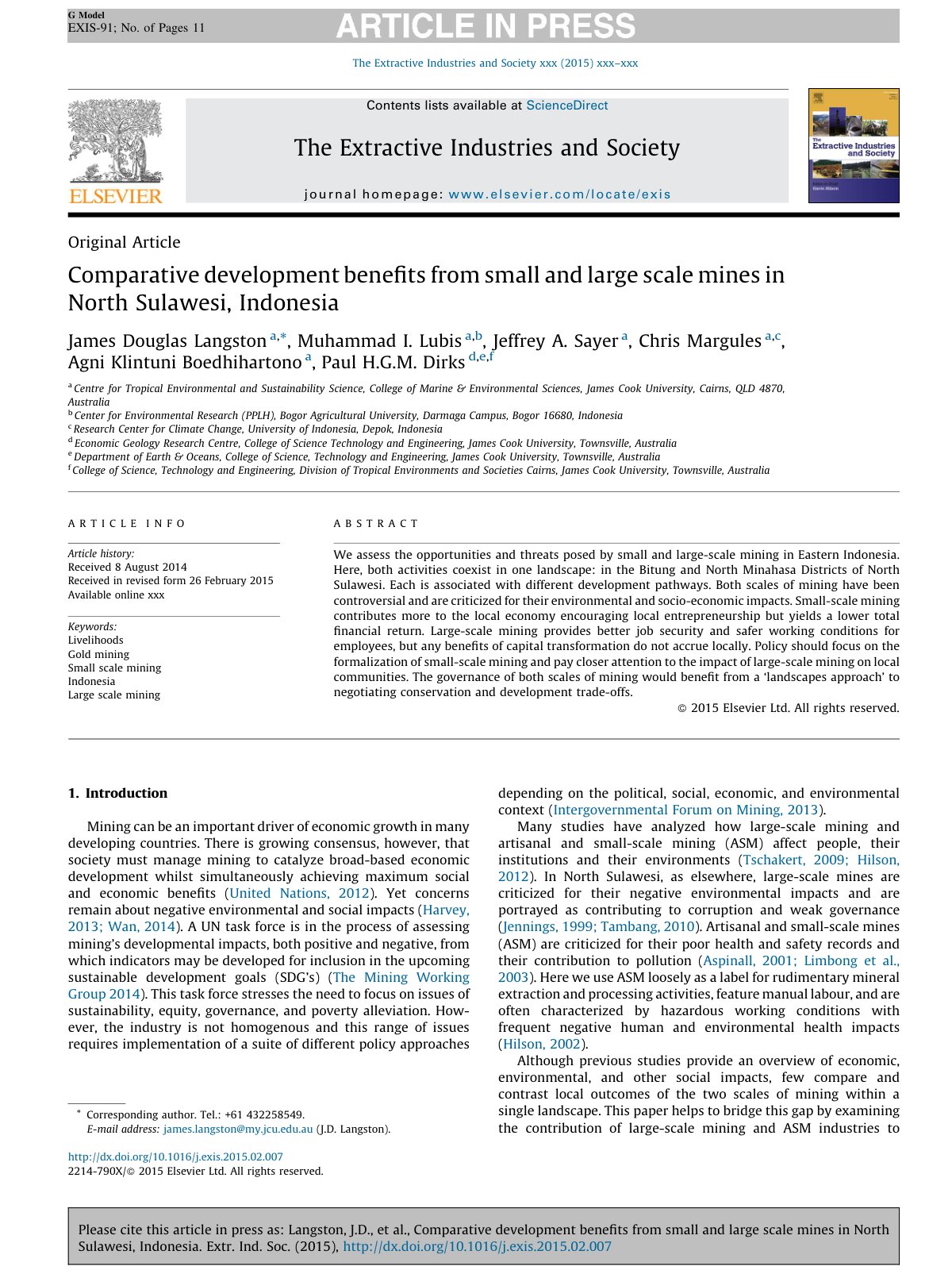 First page of Comparative development benefits from sm