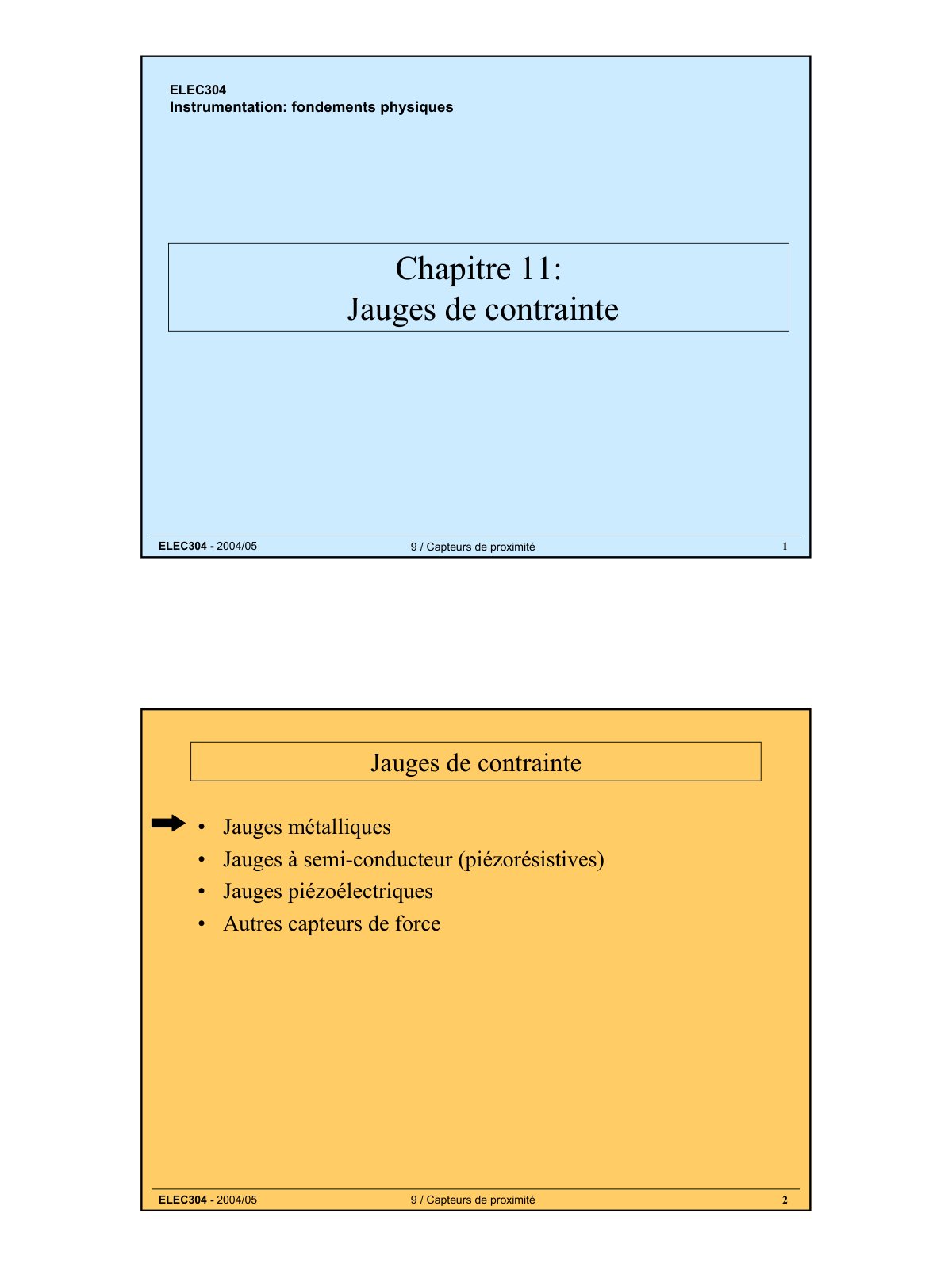 First page of IV.11 Jauges contrainte