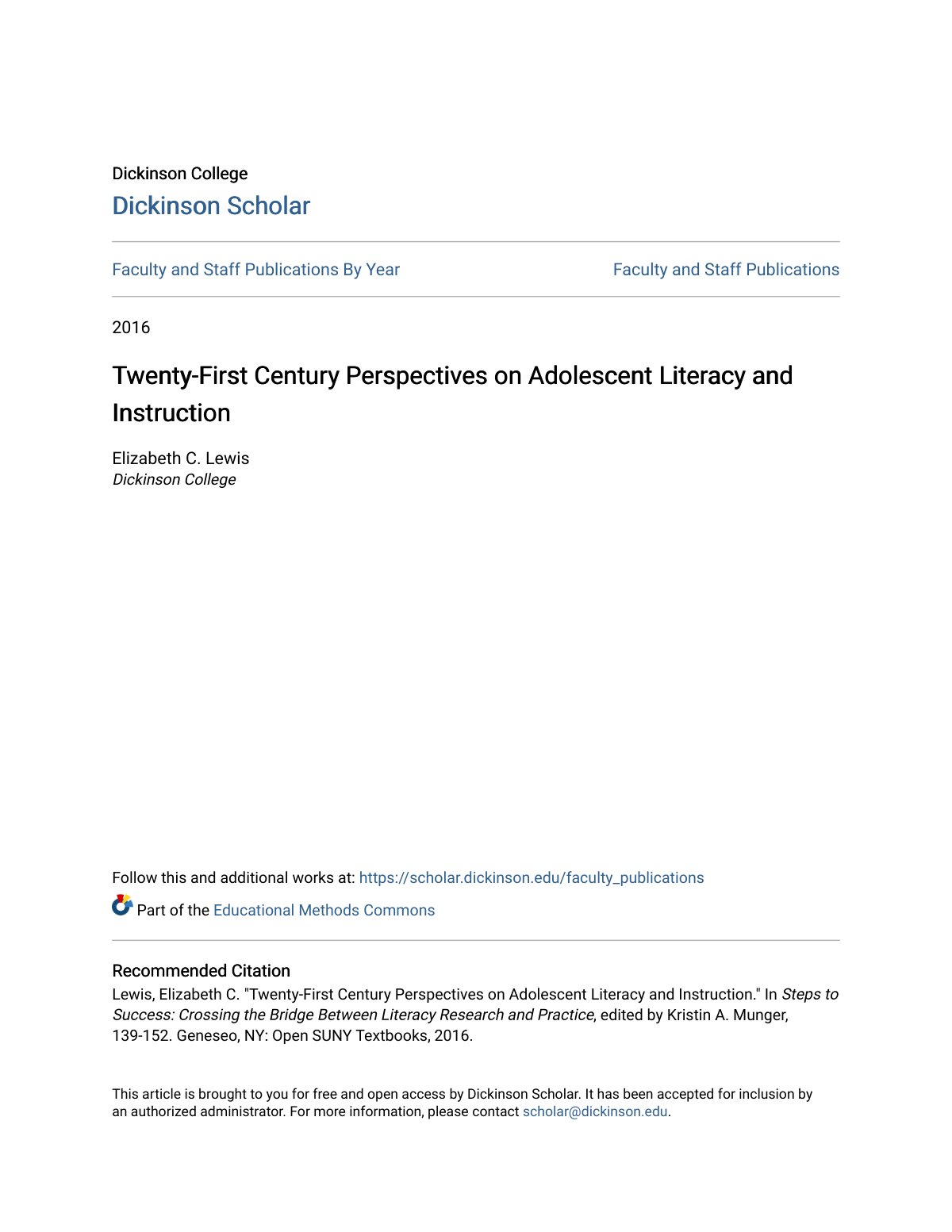 First page of 10 Twenty First Century Perspectives on
