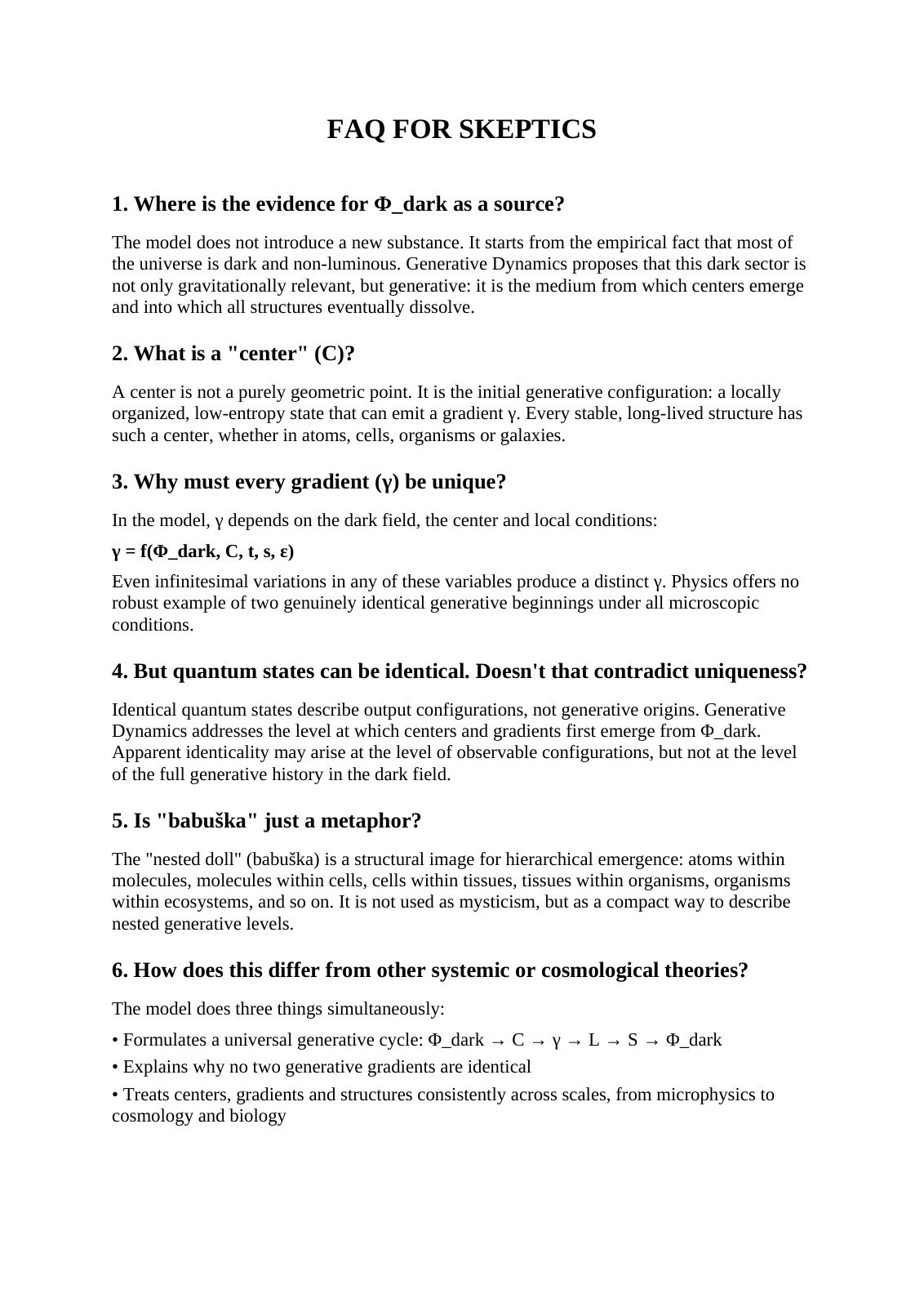 First page of FAQ Skeptics EN