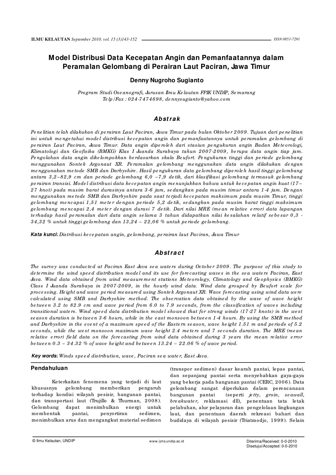First page of Pemodelan gelombang