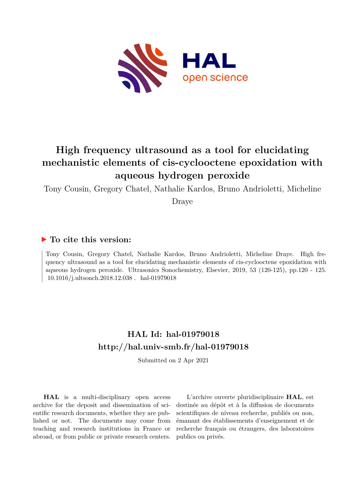 First page of High frequency ultrasound as a tool for
