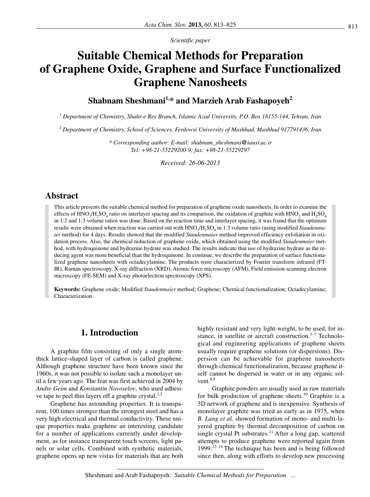 First page of Suitable chemical methods for preparatio