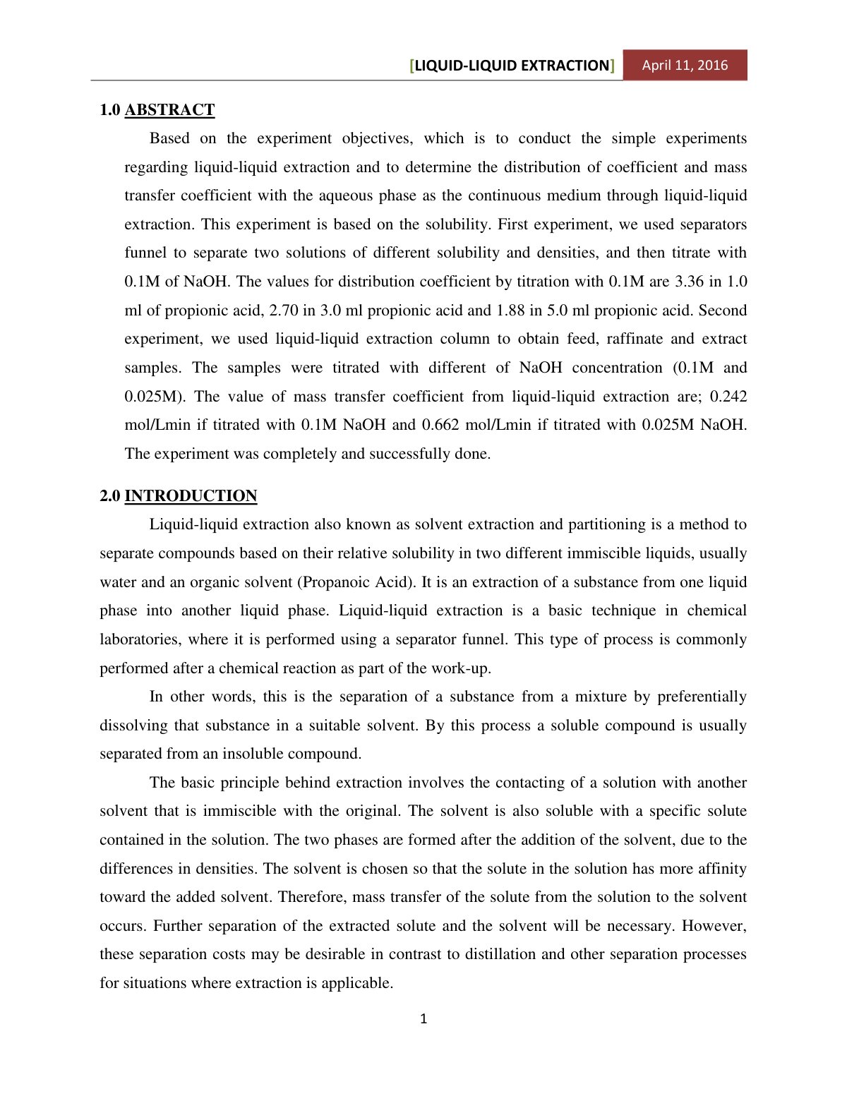 First page of LIQUID LIQUID EXTRACTION