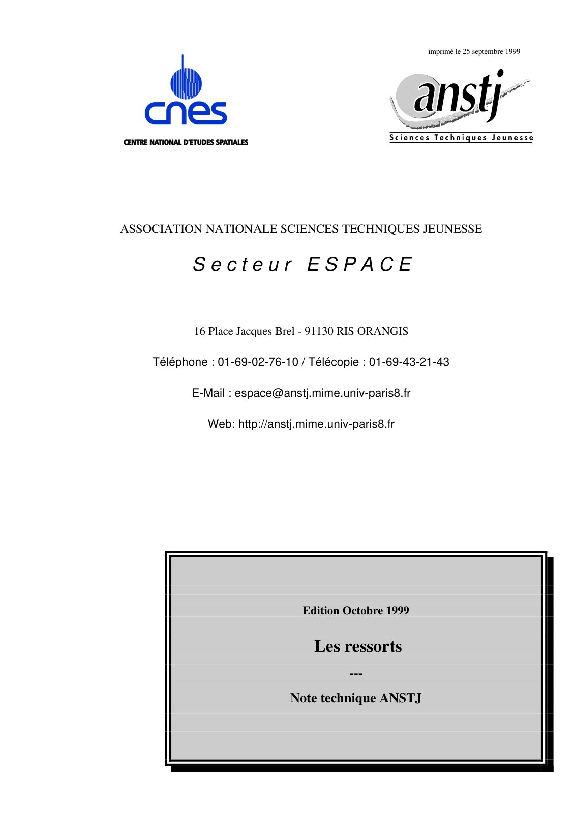 First page of ressorts