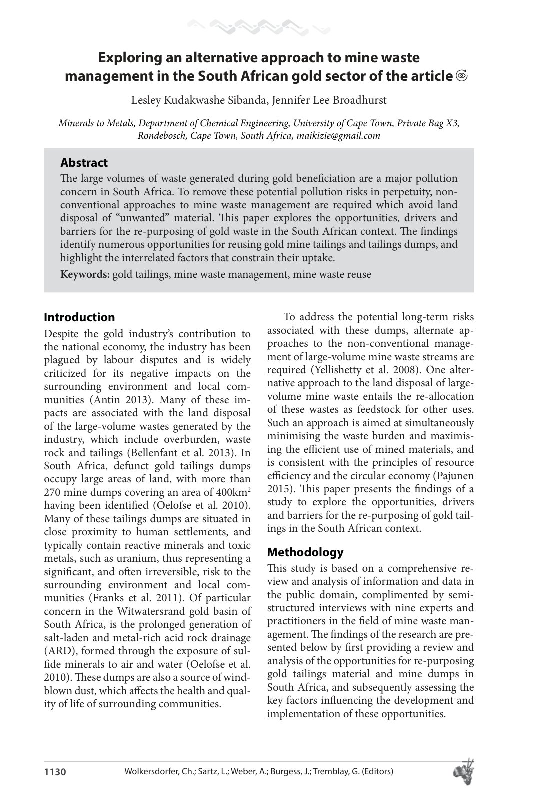 First page of Exploring an alternative approach to min