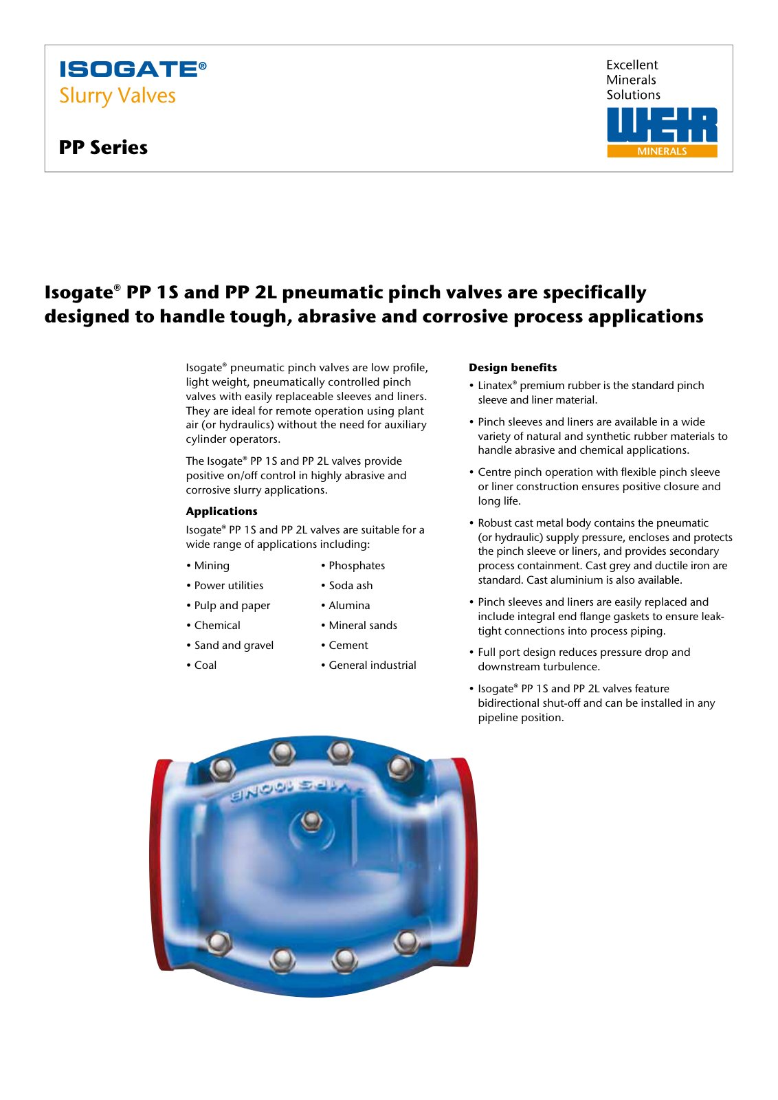First page of ISOGATE Slurry Valves  PP Series PREVIEW