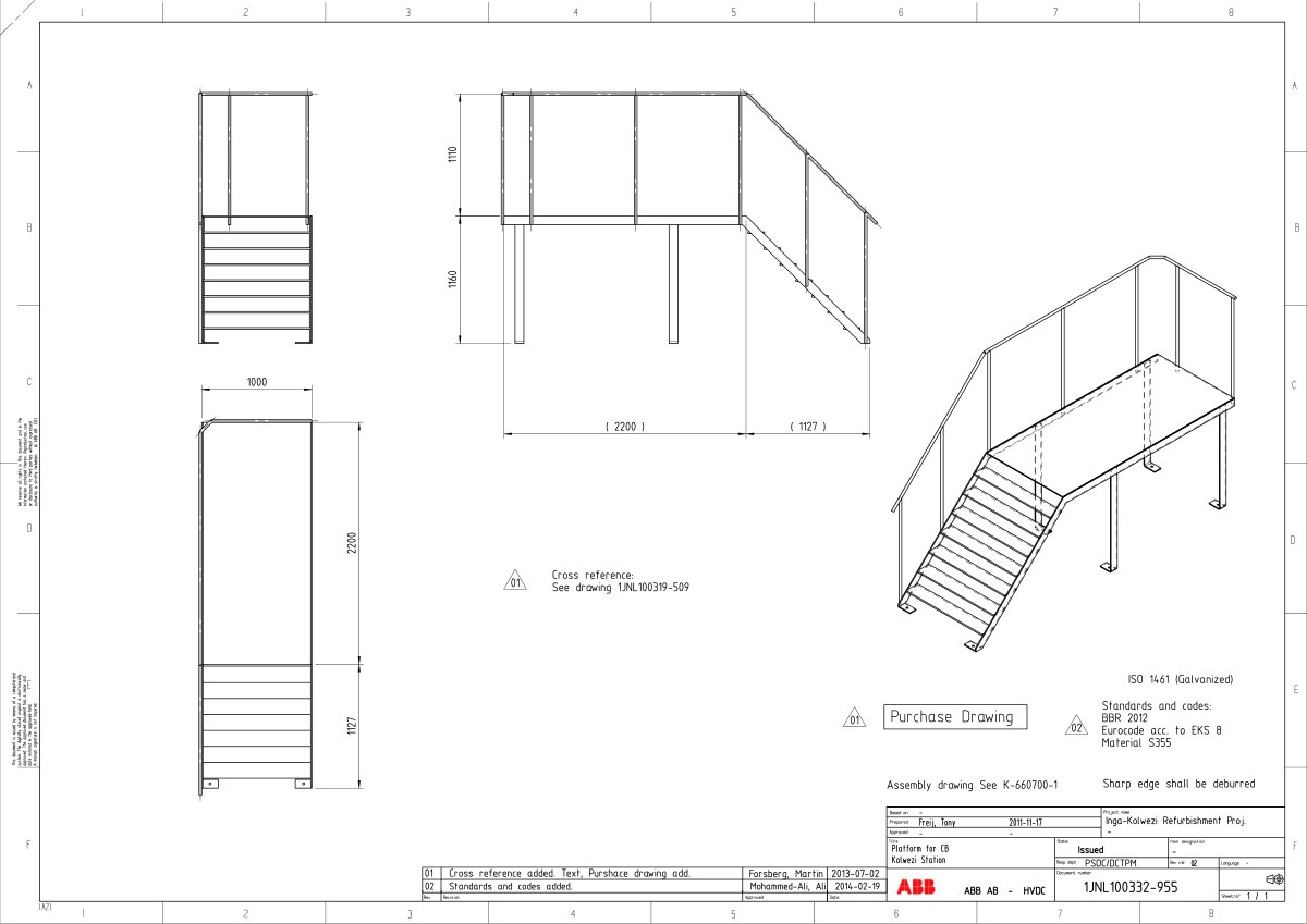 First page of ISO 1461 (Galvanized) Purchase Drawing