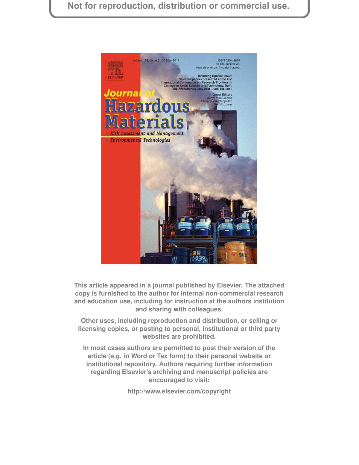 First page of Sulfide oxidation and acid mine drainage