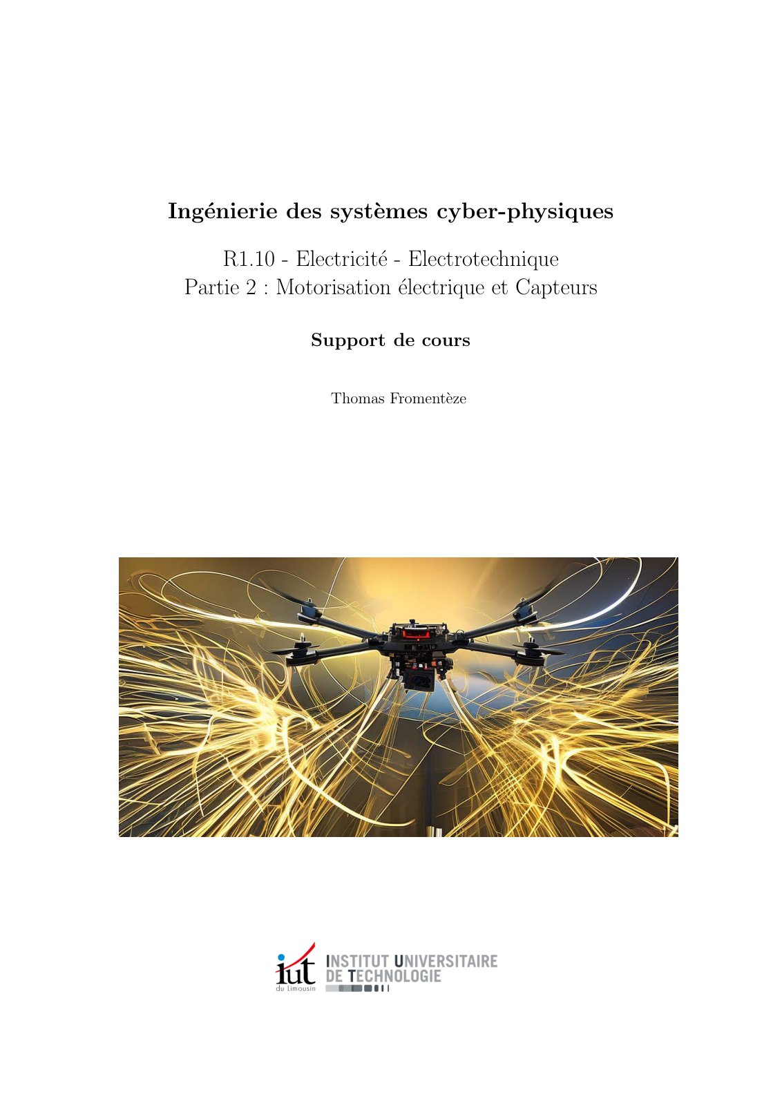 First page of motorisation electrique capteurs