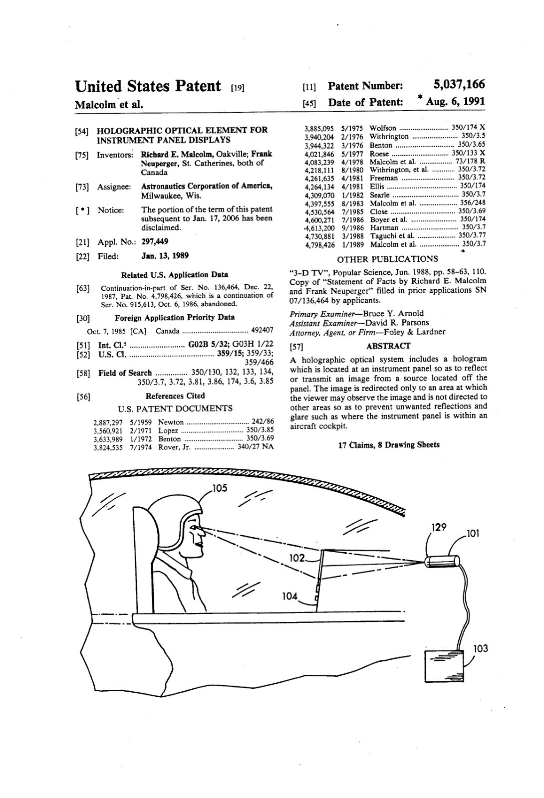 First page of United States Patent 19